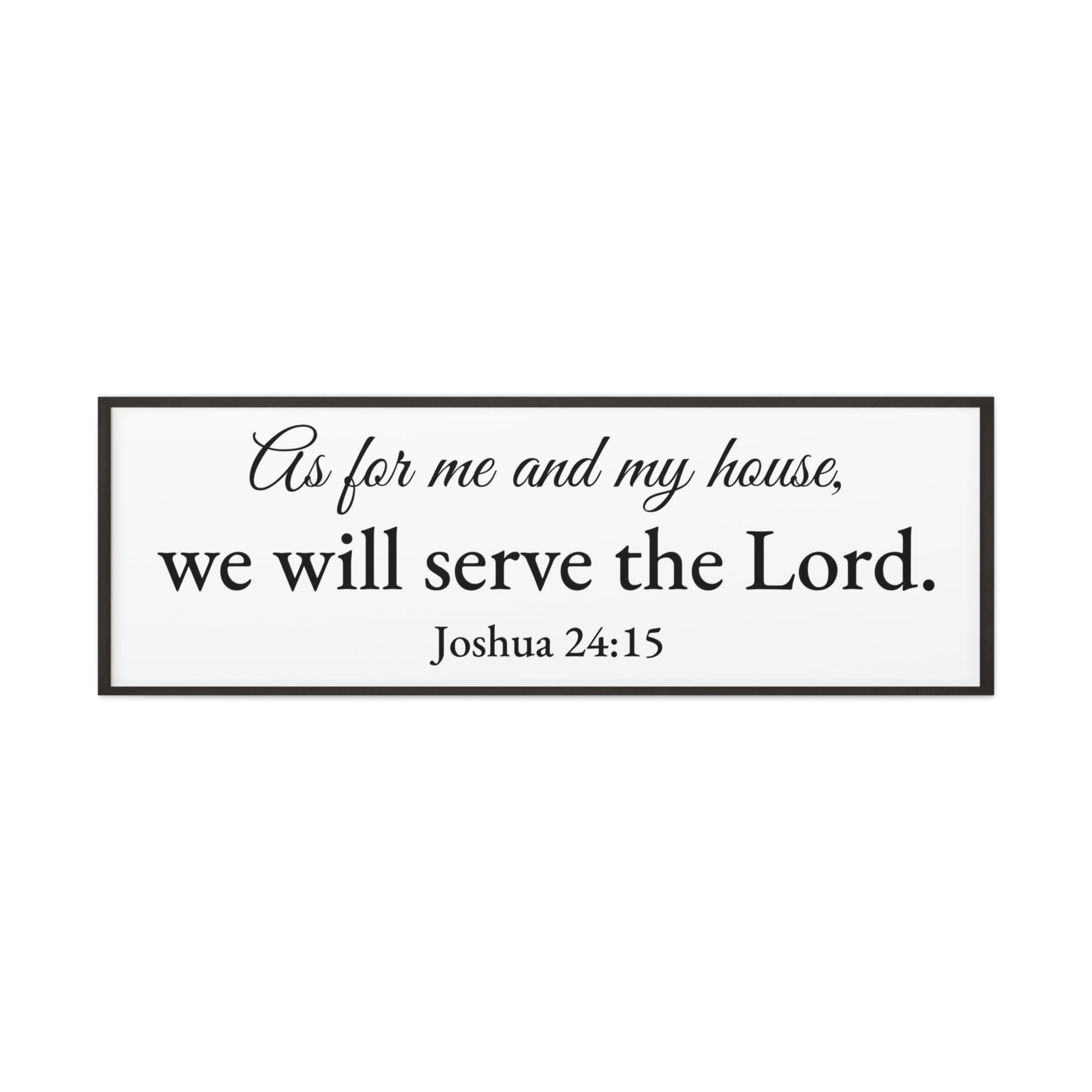 Scripture Walls Joshua 24:15 White Bible Verse Canvas Christian Wall Art Ready to Hang Unframed-Express Your Love Gifts