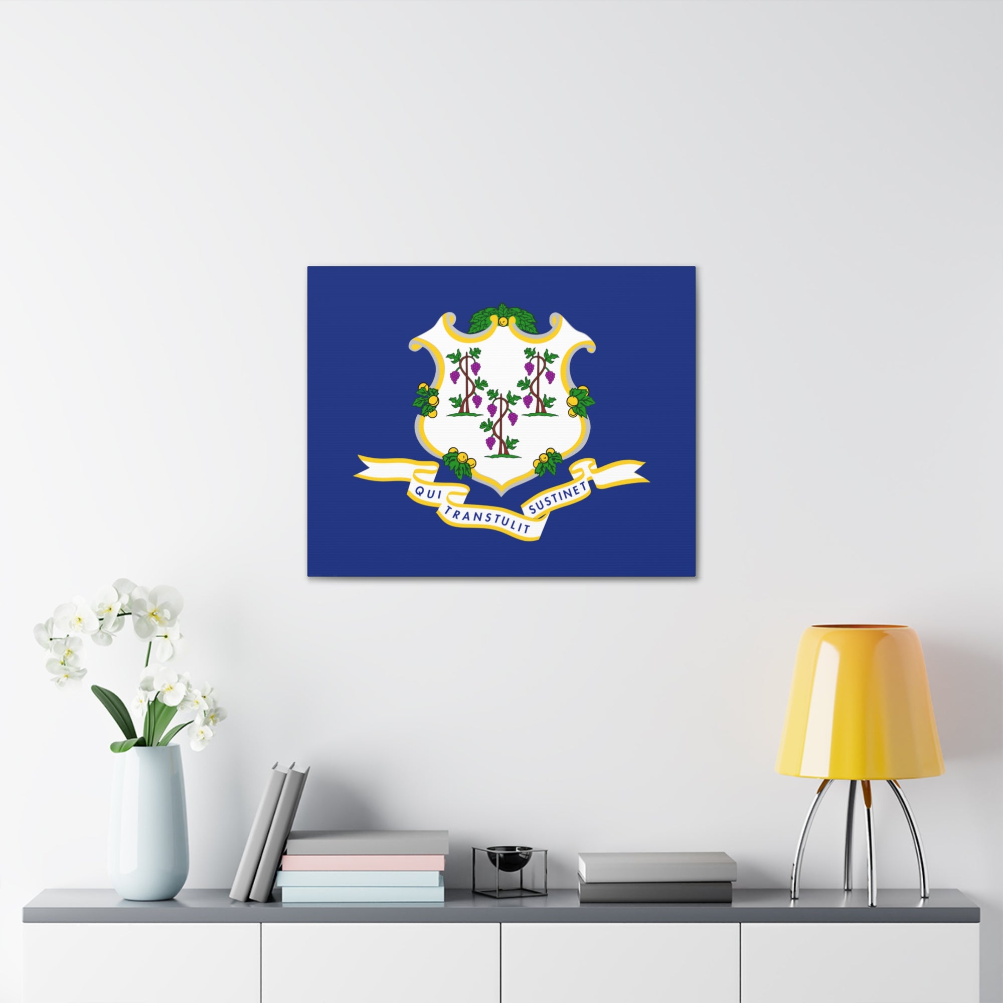 Connecticut State Flag Canvas Vibrant Wall Art Unframed Home Decor-Express Your Love Gifts