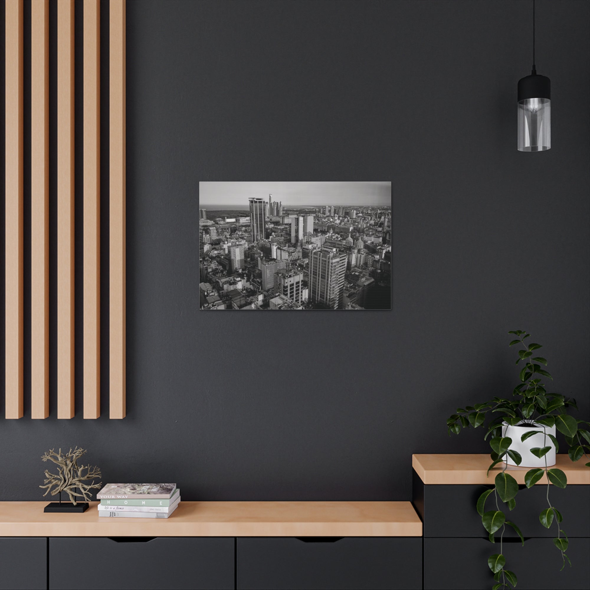 Buenos Aires Black And White Skyline Canvas Artwork High-Quality Breathtaking Stunning Cityscape for Home Decor Ready to Hang-Express Your Love Gifts