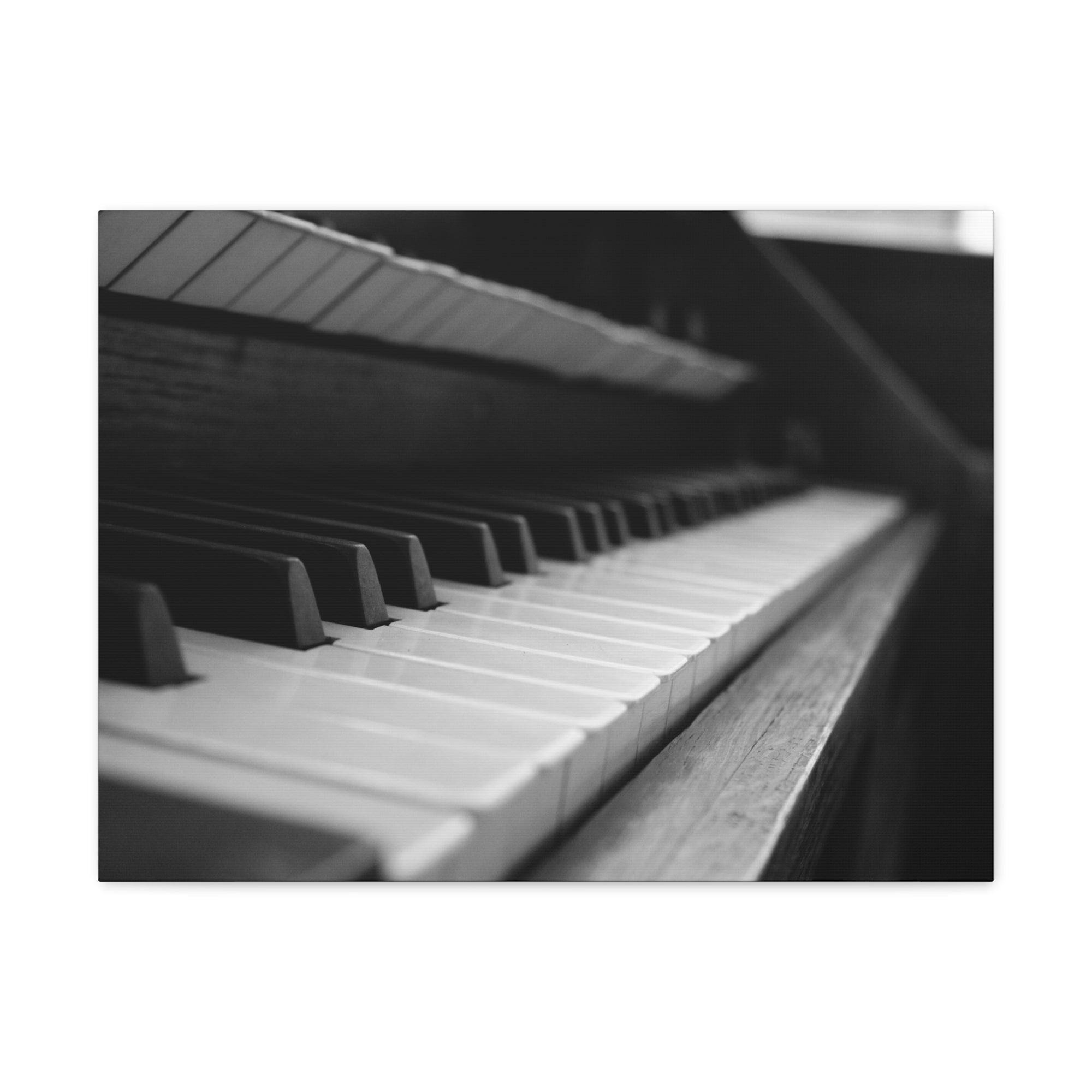 Black and White Piano Music Lover's Delight Piano Keyboard Canvas Wall Art for Home Decor Ready-to-Hang-Express Your Love Gifts