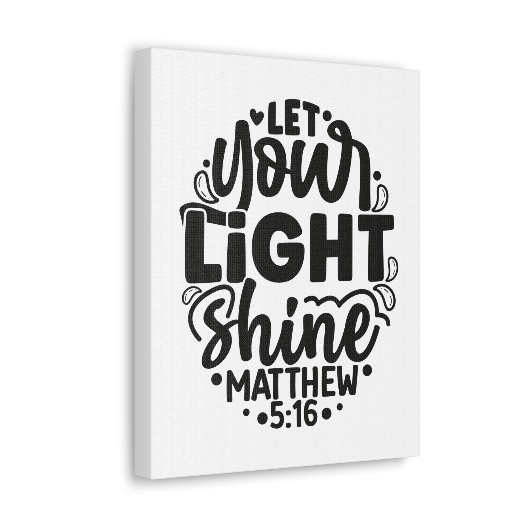 Scripture Walls Matthew 5:16 Let Your Light Shine Bible Verse Canvas Christian Wall Art Ready to Hang Unframed-Express Your Love Gifts