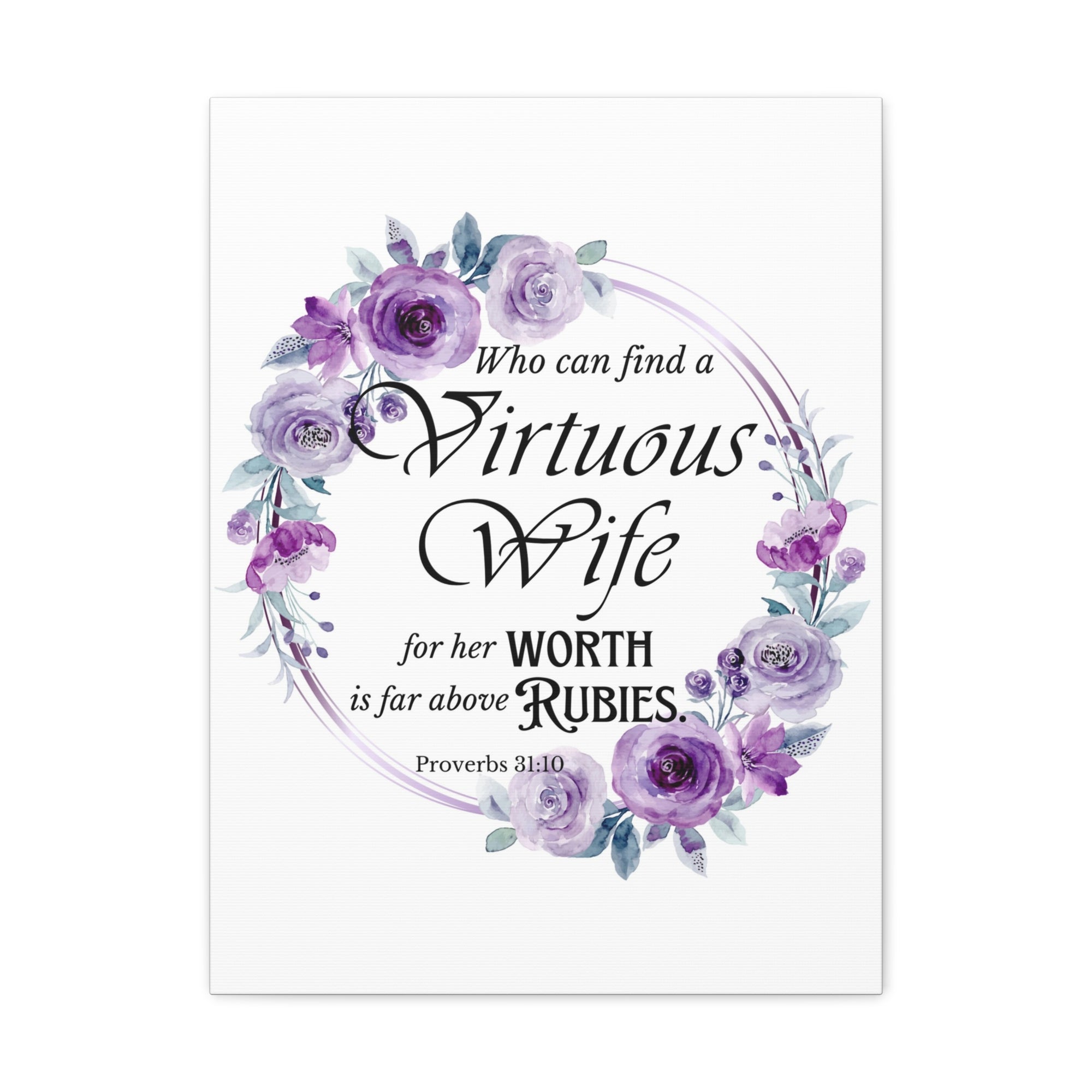 Scripture Walls Proverbs 31:10 A Virtuous Wife Bible Verse Canvas Christian Wall Art Ready to Hang Unframed-Express Your Love Gifts