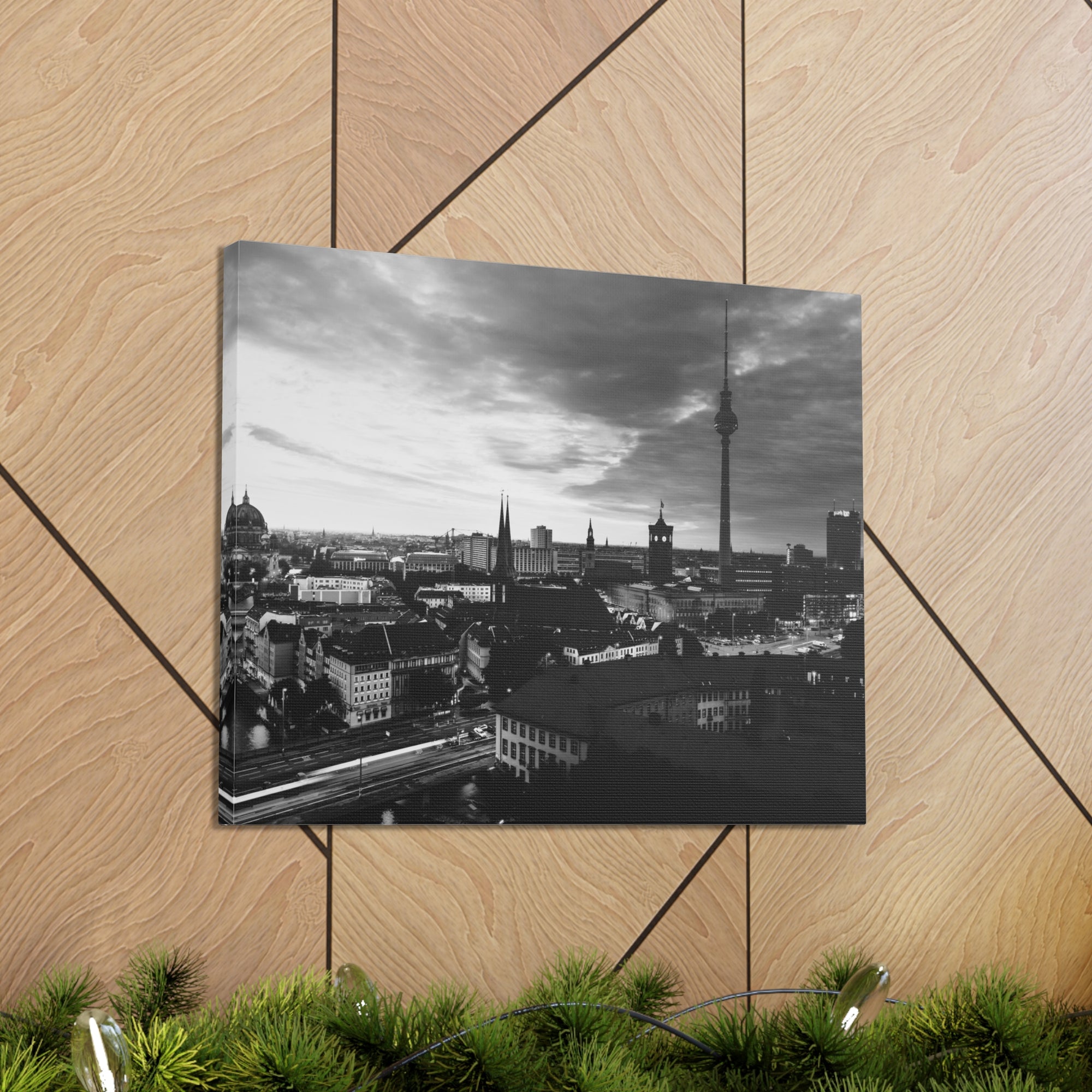 Berlin Black And White Skyline Canvas Artwork High-Quality Breathtaking Stunning Cityscape for Home Decor Ready to Hang-Express Your Love Gifts