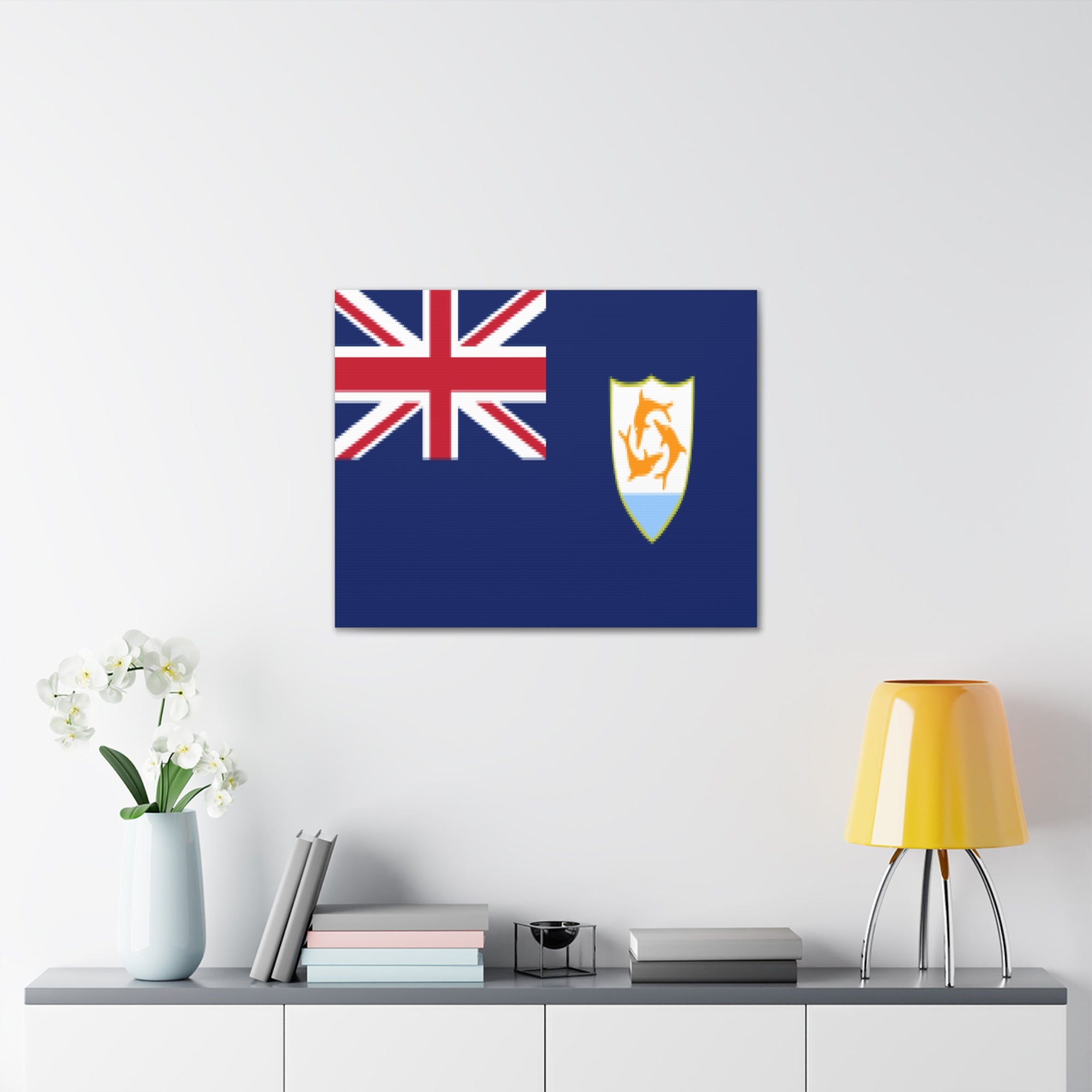 Anguilla Country Flag Canvas Vibrant Wall Art Unframed Home Decor-Express Your Love Gifts