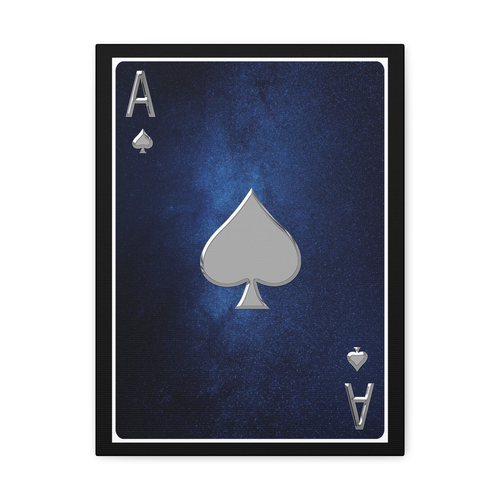 Ace Of Spades Space Background Playing Card Canvas Wall Art for Home Decor Ready-to-Hang-Express Your Love Gifts