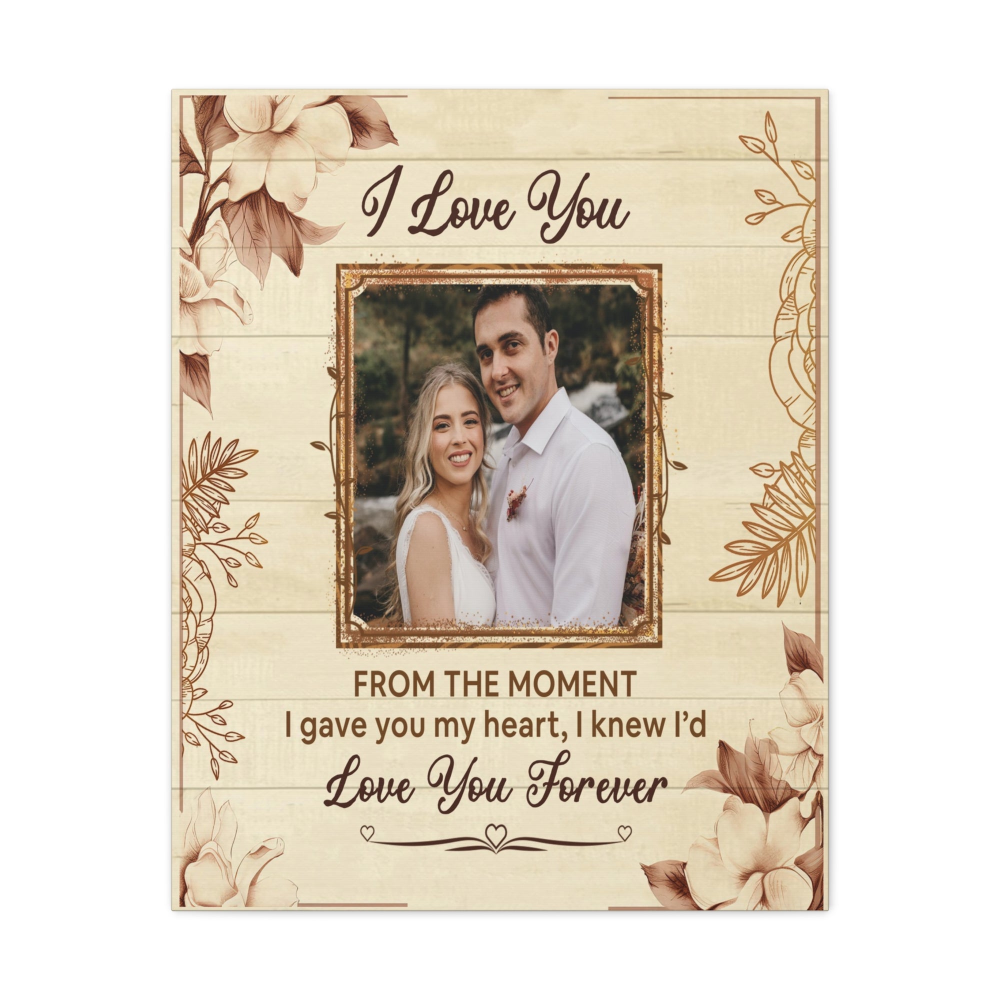 Personalized To My Wife I Love You Forever Custom Photo Canvas Wall Art – Personalized Romantic Gift-Express Your Love Gifts