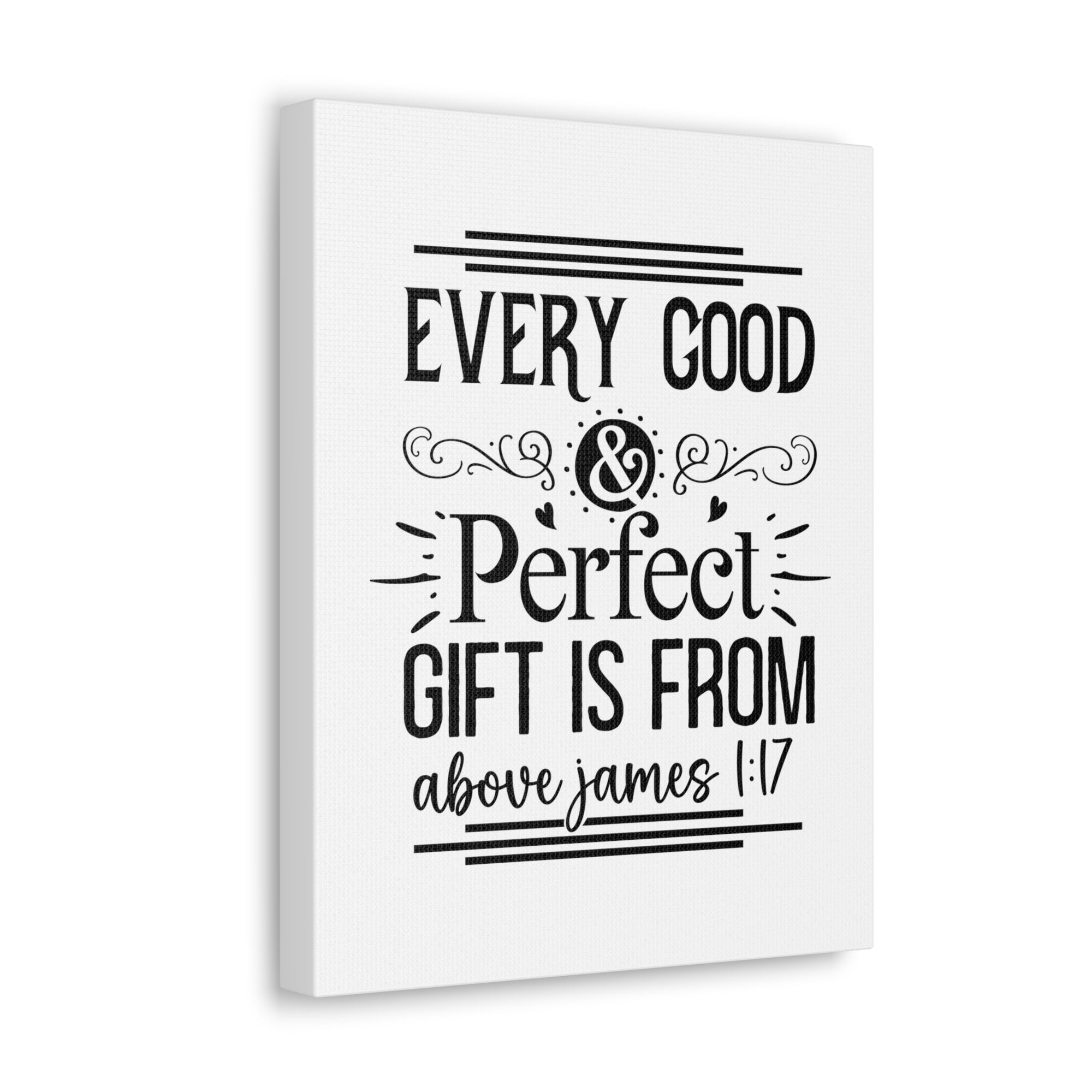 Scripture Walls James 1:17 Perfect Gift Bible Verse Canvas Christian Wall Art Ready to Hang Unframed-Express Your Love Gifts