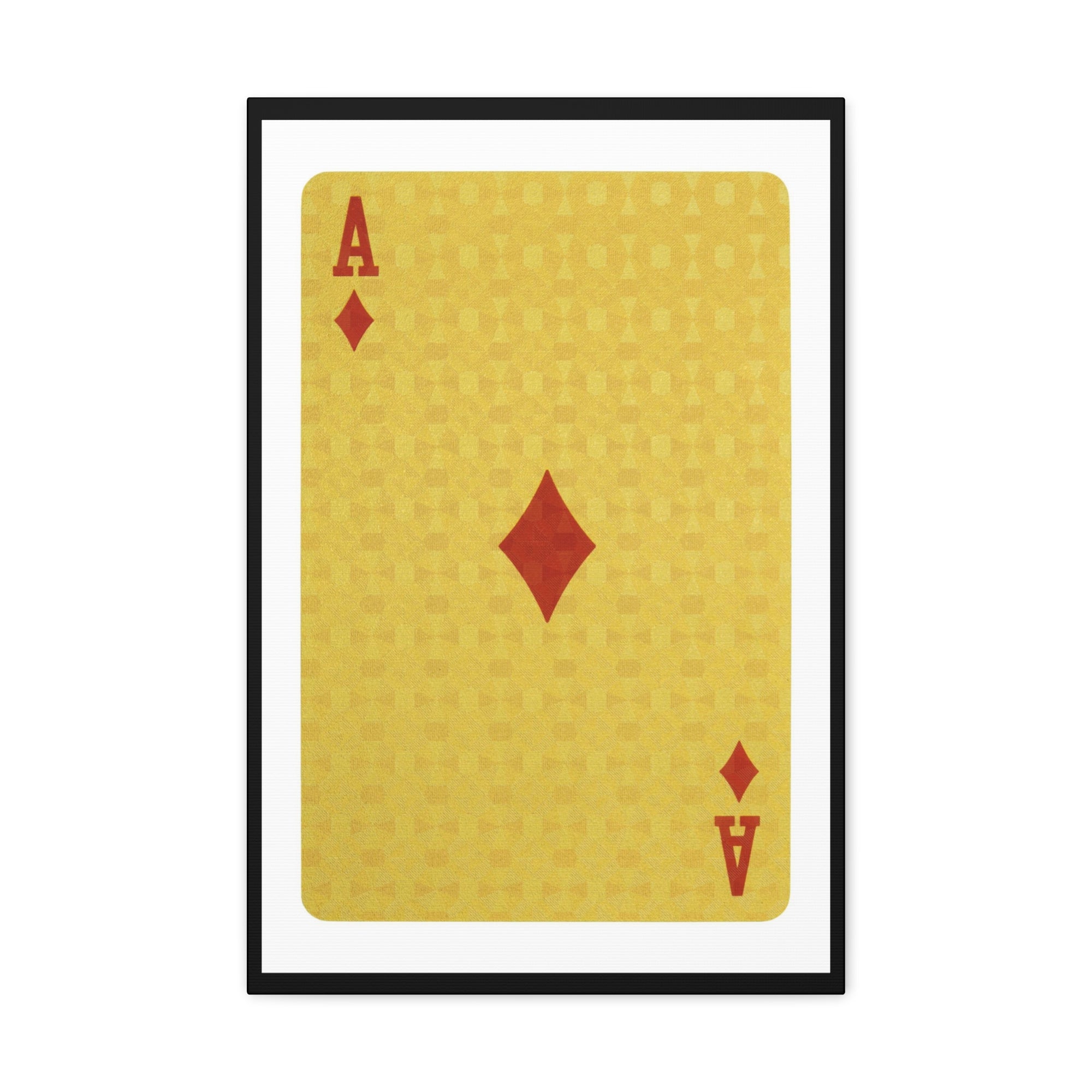 Ace Of Diamonds Isolated White Background Playing Card Canvas Wall Art for Home Decor Ready-to-Hang-Express Your Love Gifts