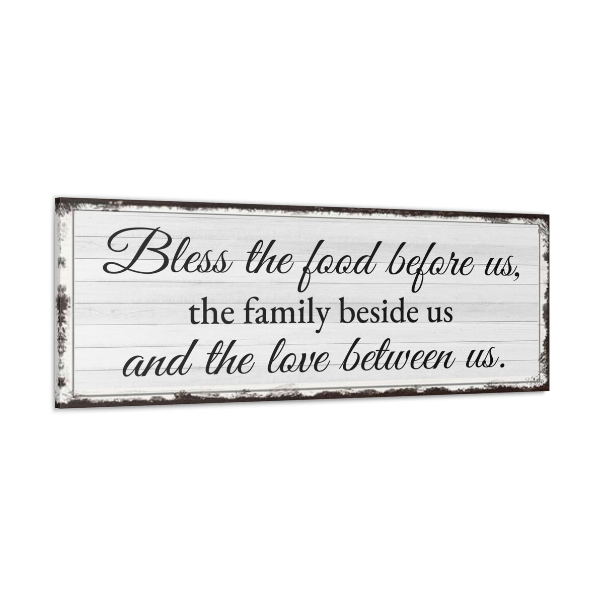 Scripture Walls Bless The Food White Bible Verse Canvas Christian Wall Art Ready to Hang Unframed-Express Your Love Gifts