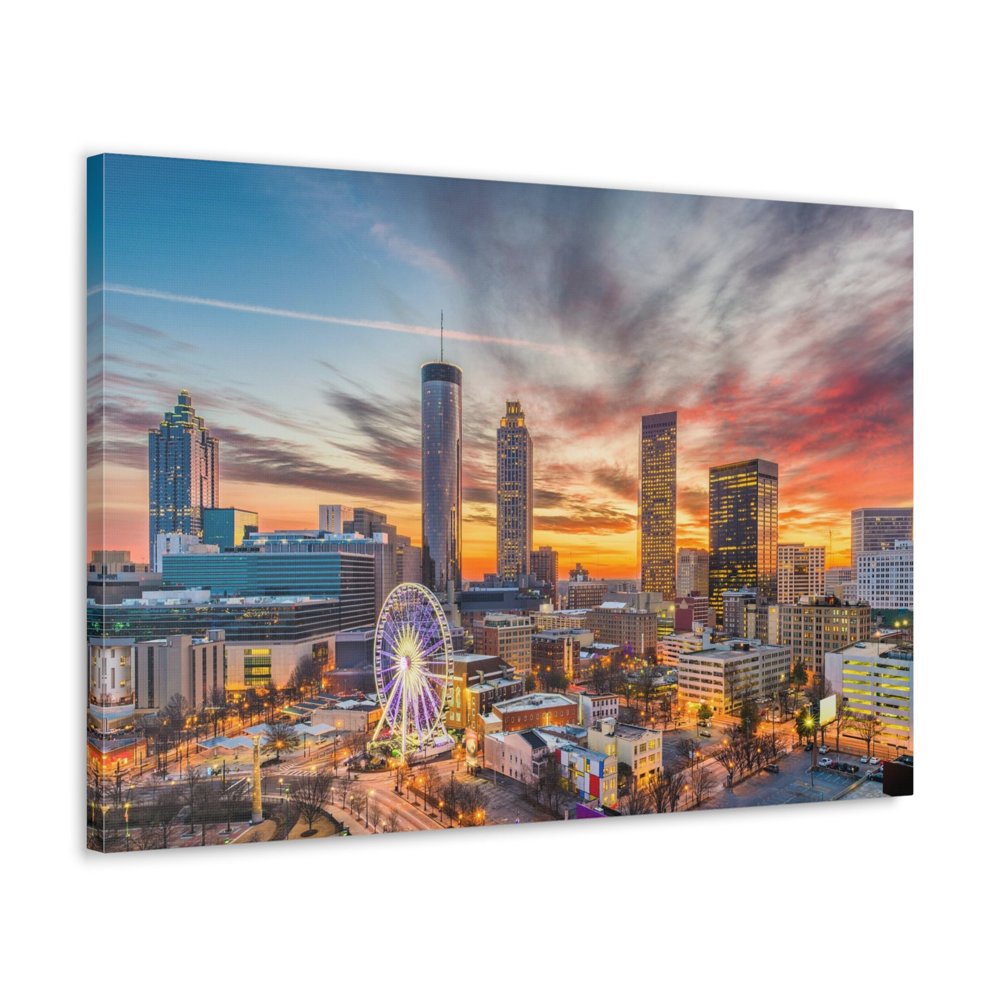 Atlanta Daytime Skyline Canvas Artwork High-Quality Breathtaking Stunning Cityscape for Home Decor Ready to Hang-Express Your Love Gifts