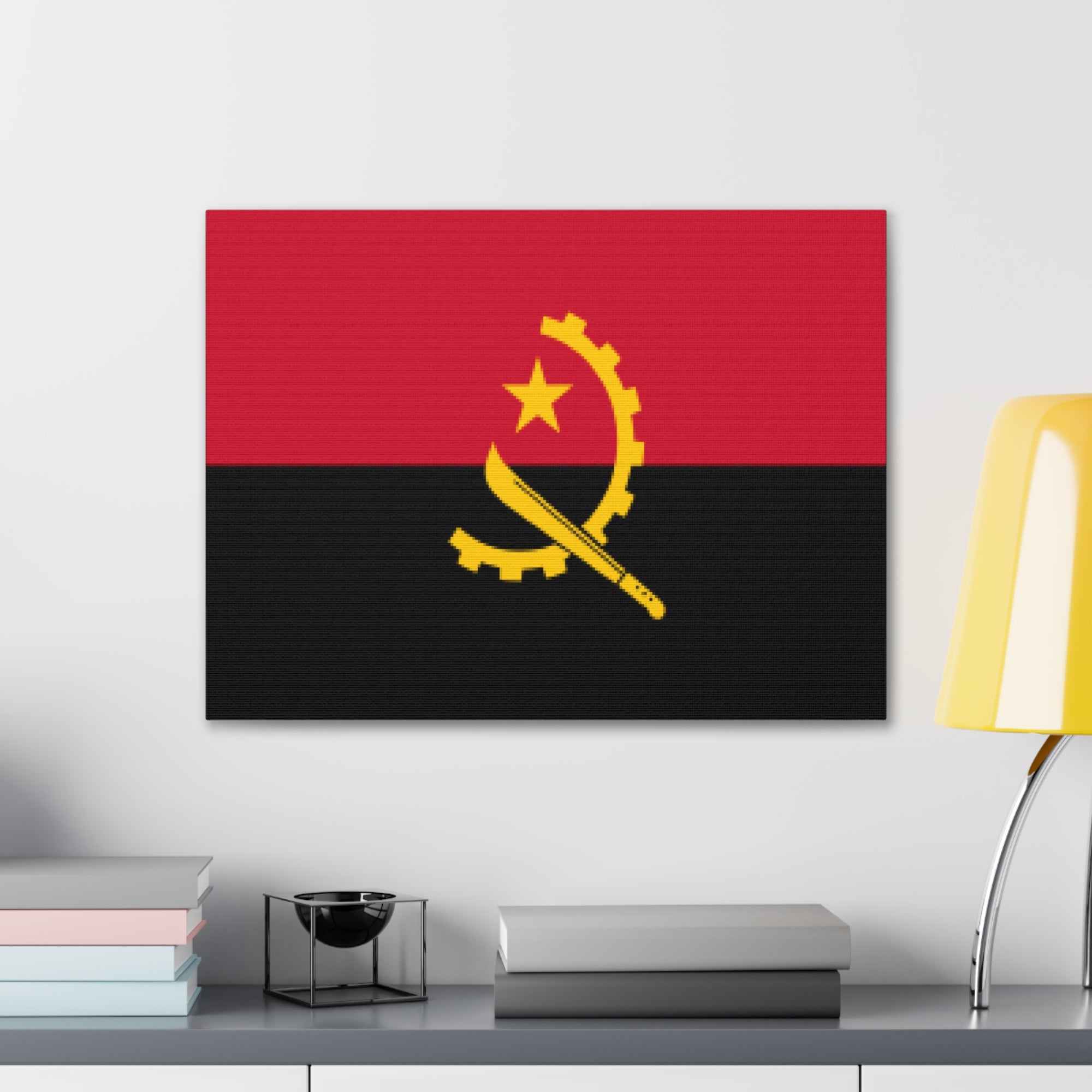 Angola Country Flag Canvas Vibrant Wall Art Unframed Home Decor-Express Your Love Gifts