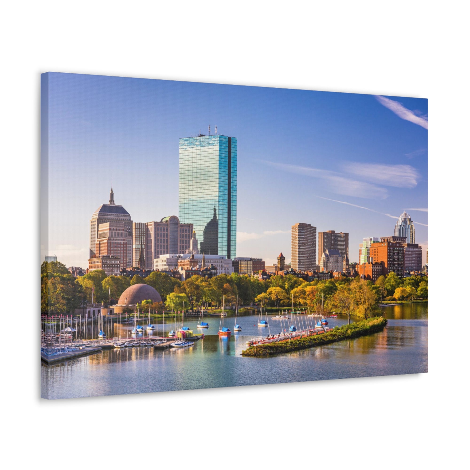 Boston Daytime Skyline Canvas Artwork High-Quality Breathtaking Stunning Cityscape for Home Decor Ready to Hang-Express Your Love Gifts