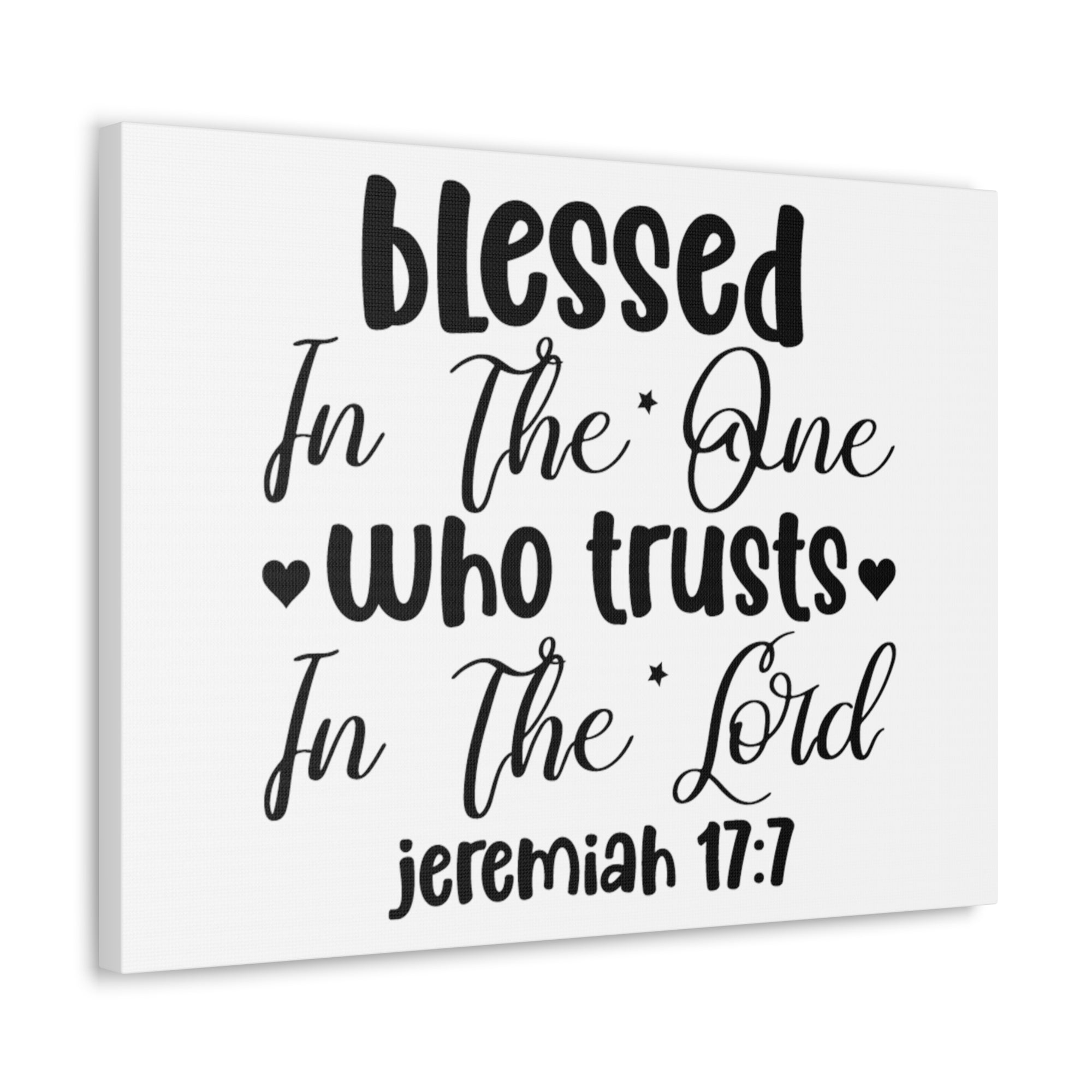 Scripture Walls Jeremiah 17:7 Blesse Who Trusts Hearts Bible Verse Canvas Christian Wall Art Ready to Hang Unframed-Express Your Love Gifts