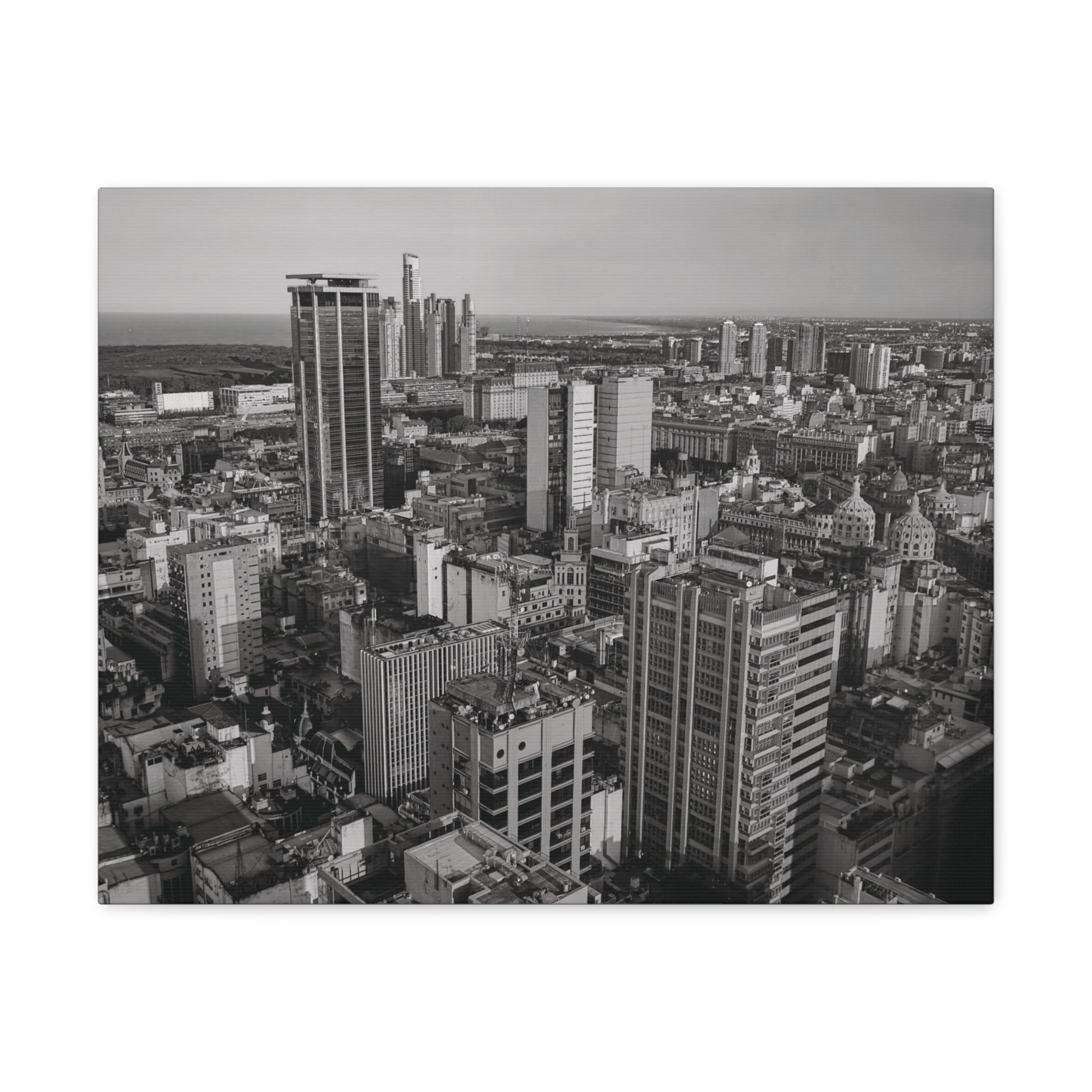 Buenos Aires Black And White Skyline Canvas Artwork High-Quality Breathtaking Stunning Cityscape for Home Decor Ready to Hang-Express Your Love Gifts