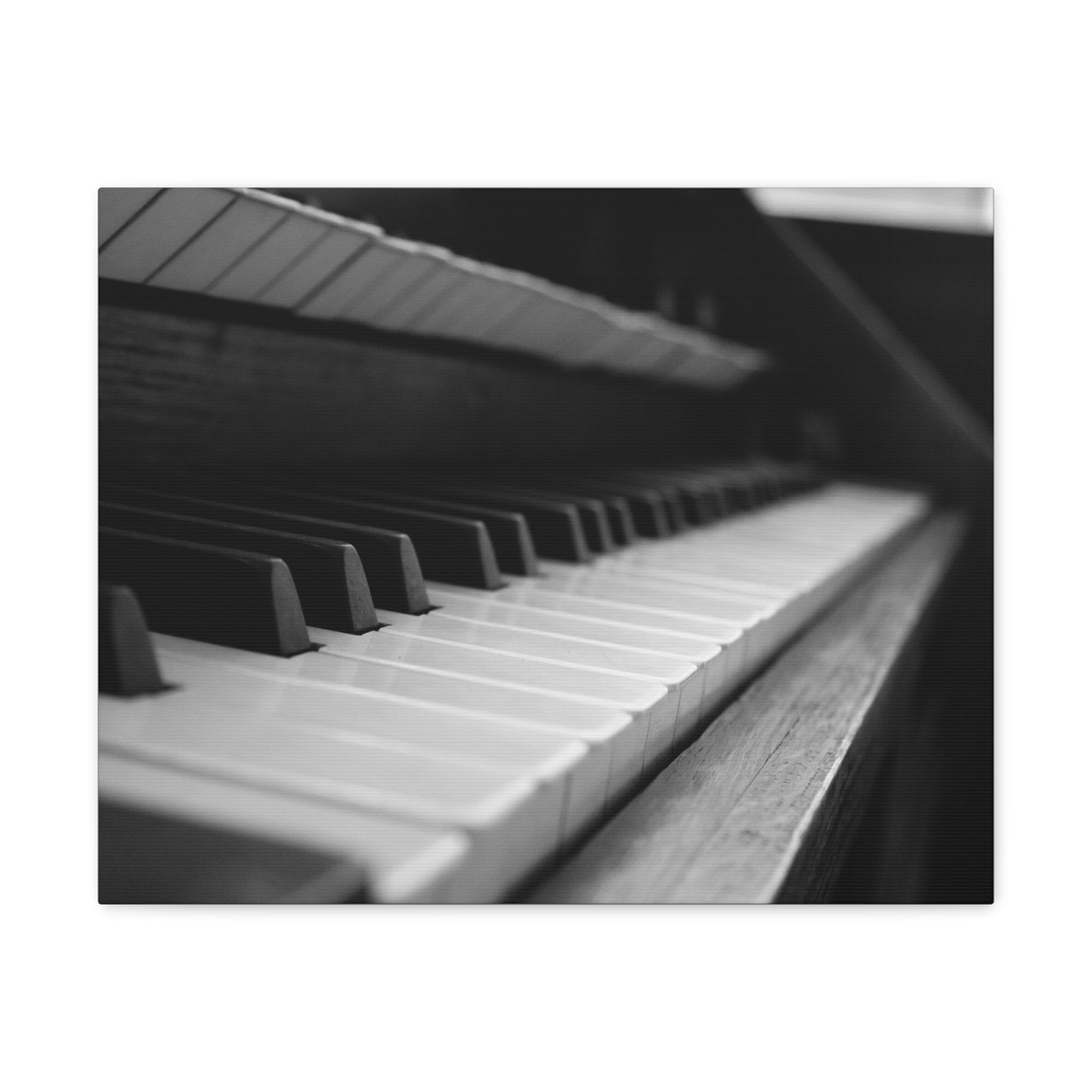 Black and White Piano Music Lover's Delight Piano Keyboard Canvas Wall Art for Home Decor Ready-to-Hang-Express Your Love Gifts