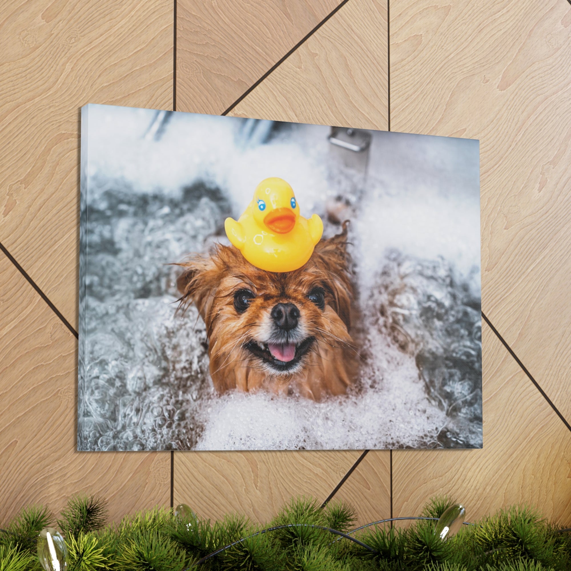 Funny Spitz Bathee Canvas Wall Art for Home Decor Ready-to-Hang-Express Your Love Gifts