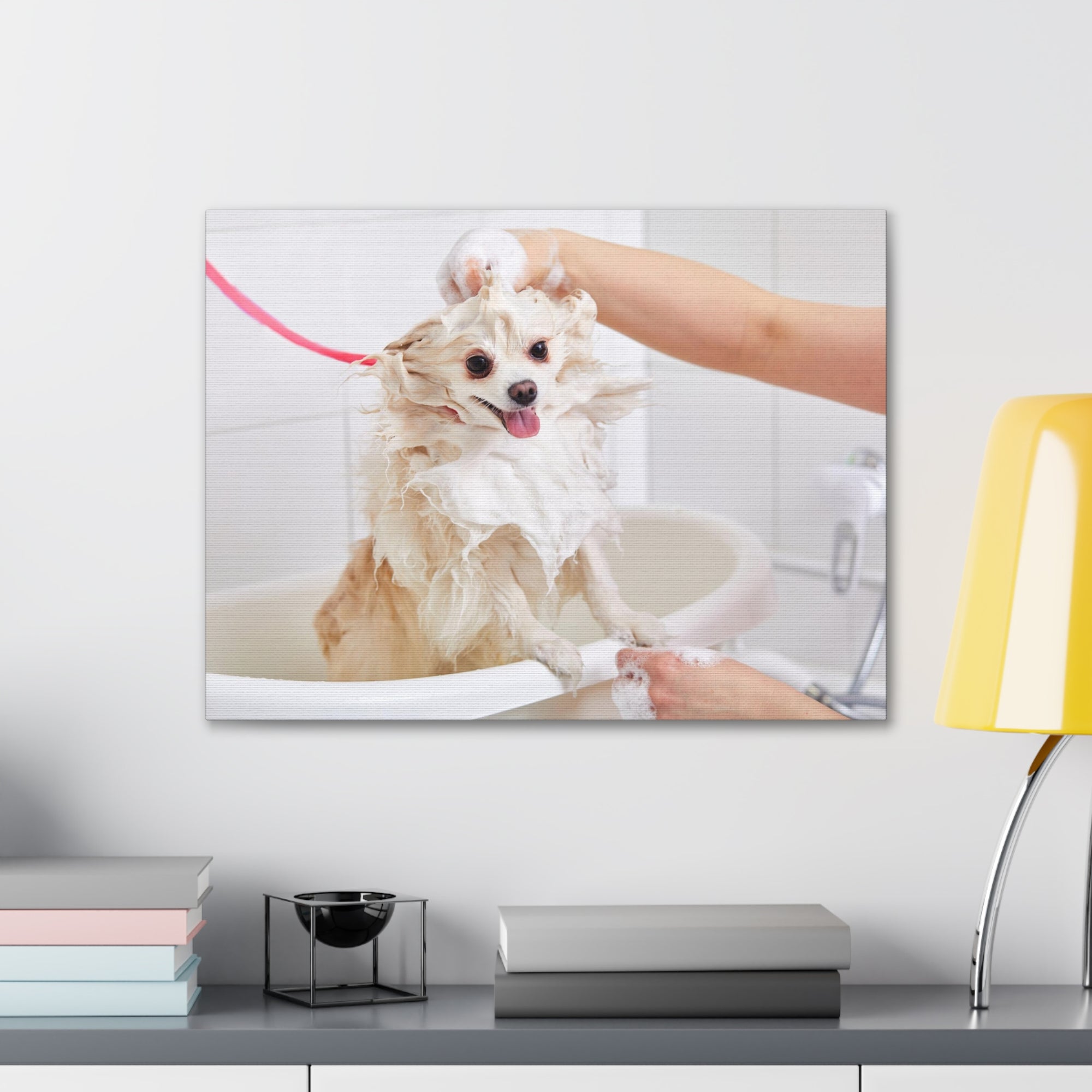 Funny Chihuahua Bathee Canvas Wall Art for Home Decor Ready-to-Hang-Express Your Love Gifts