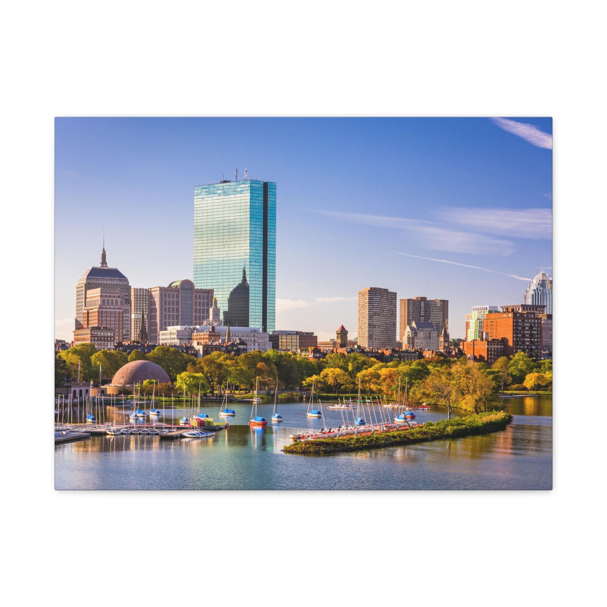 Boston Daytime Skyline Canvas Artwork High-Quality Breathtaking Stunning Cityscape for Home Decor Ready to Hang-Express Your Love Gifts