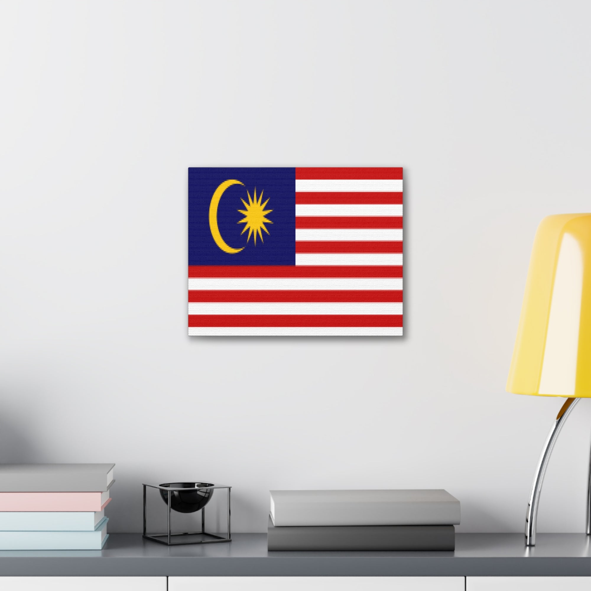 Malaysia Country Flag Canvas Vibrant Wall Art Unframed Home Decor-Express Your Love Gifts