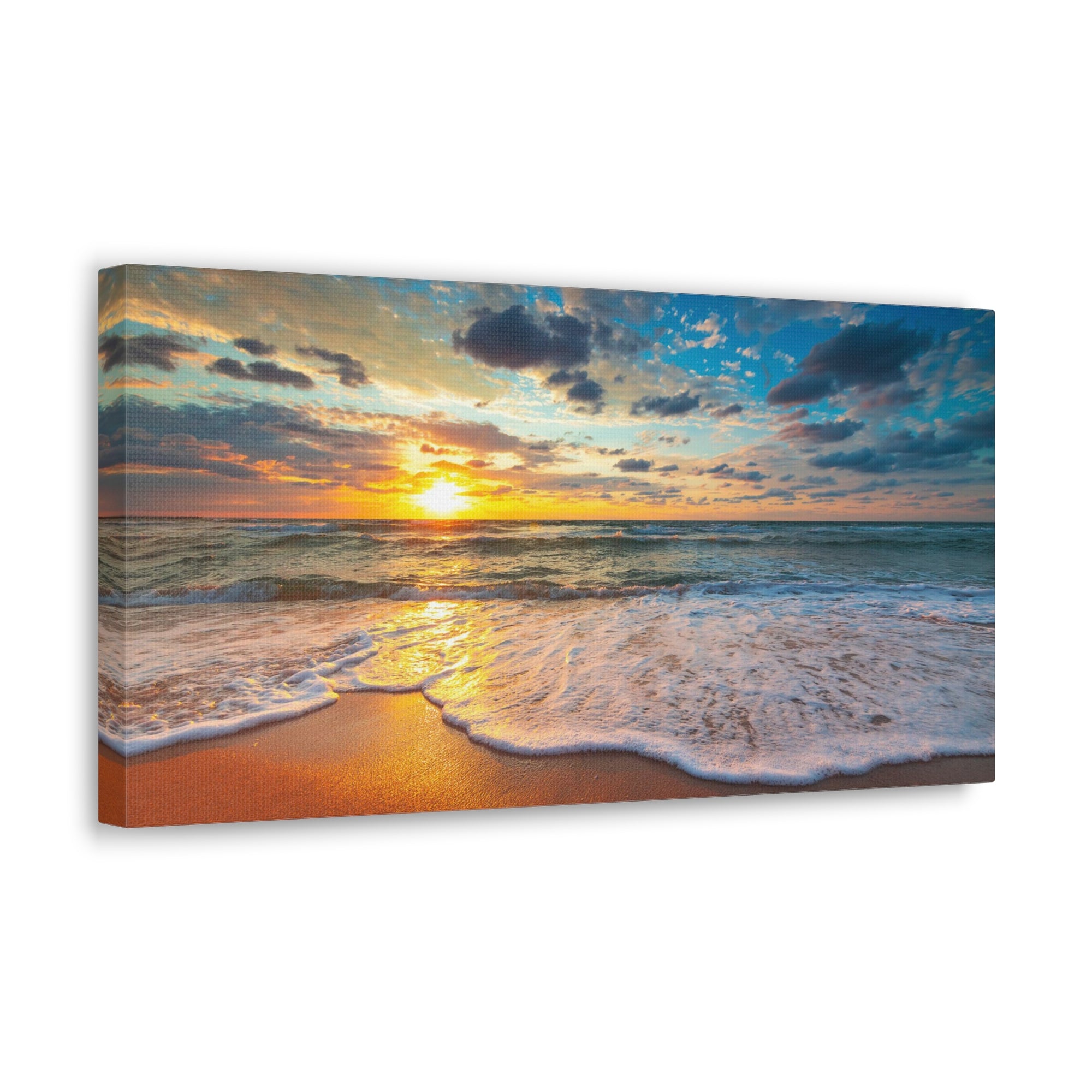 Beach Sunrise Tropical Sea Ocean Canvas Wall Art for Home Decor Ready-to-Hang-Express Your Love Gifts