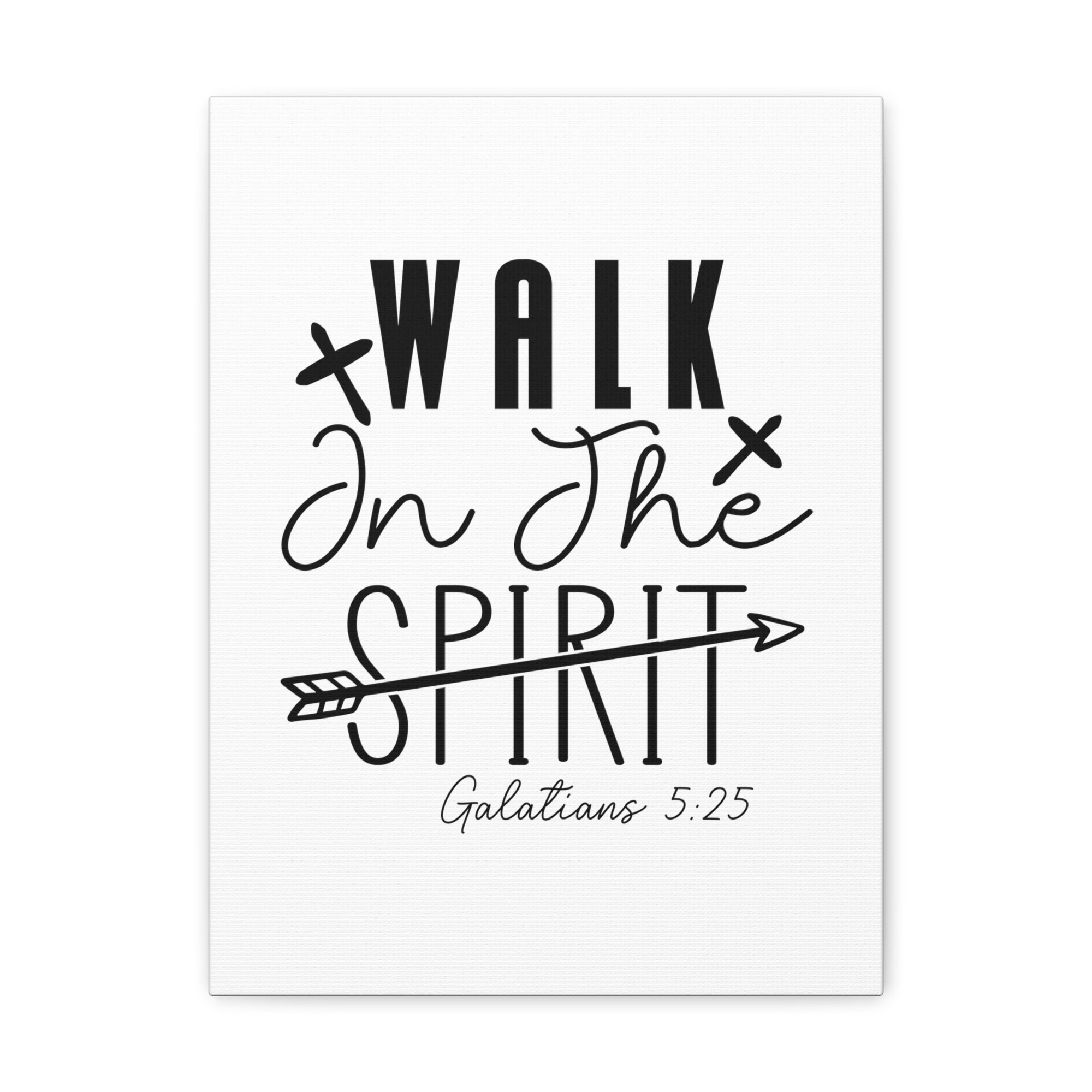 Scripture Walls Galatians 5:25 Walk in the Spirit Bible Verse Canvas Christian Wall Art Ready to Hang Unframed-Express Your Love Gifts