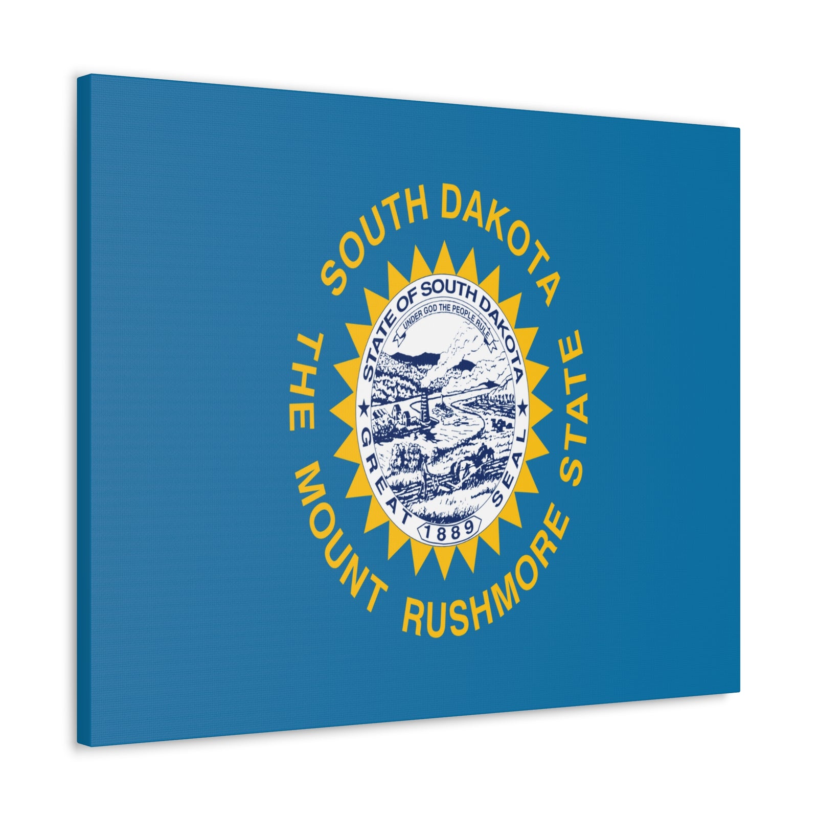 South Dakota Stage Flag Canvas Vibrant Wall Art Unframed Home Decor-Express Your Love Gifts