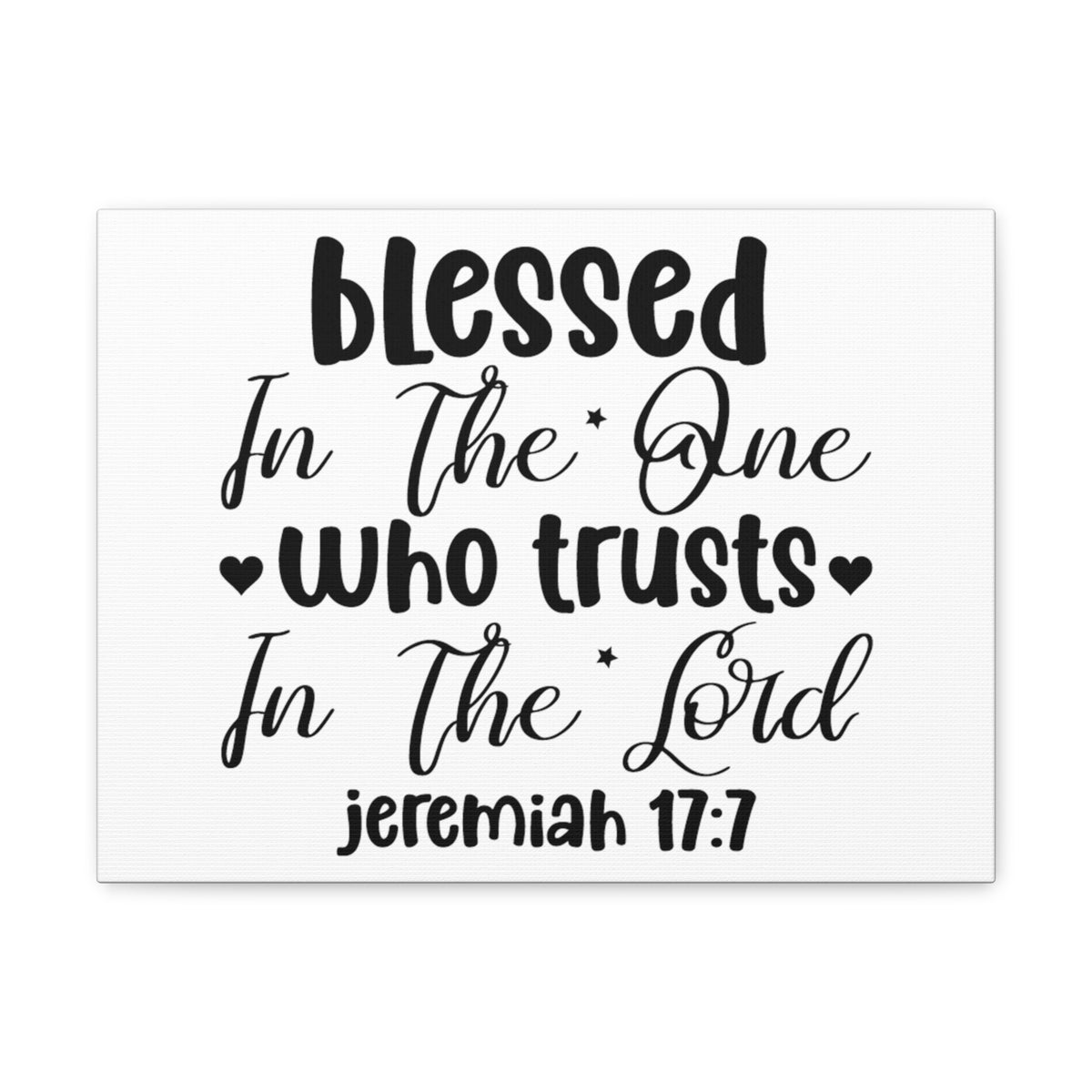 Scripture Walls Jeremiah 17:7 Blesse Who Trusts Hearts Bible Verse Canvas Christian Wall Art Ready to Hang Unframed-Express Your Love Gifts