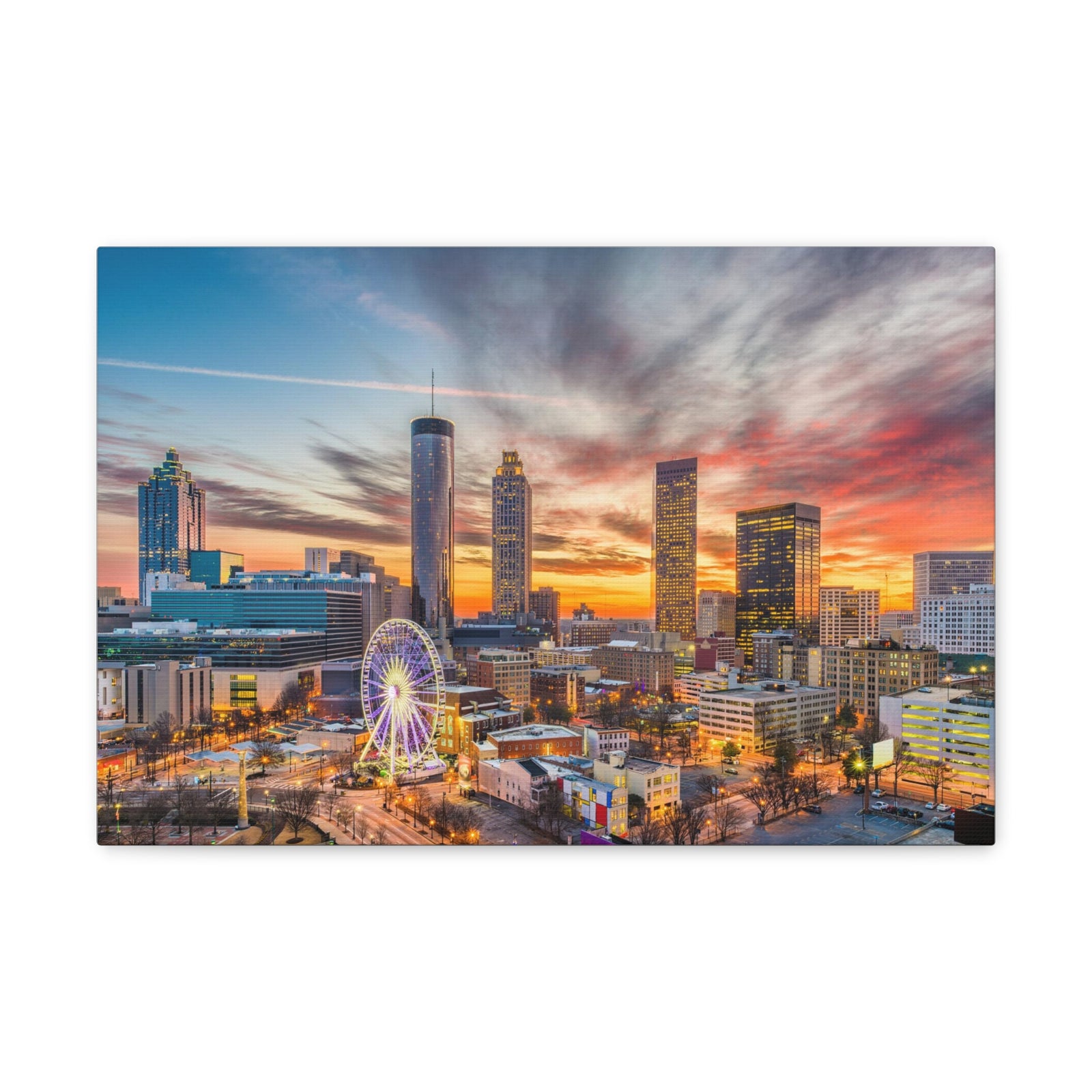 Atlanta Daytime Skyline Canvas Artwork High-Quality Breathtaking Stunning Cityscape for Home Decor Ready to Hang-Express Your Love Gifts