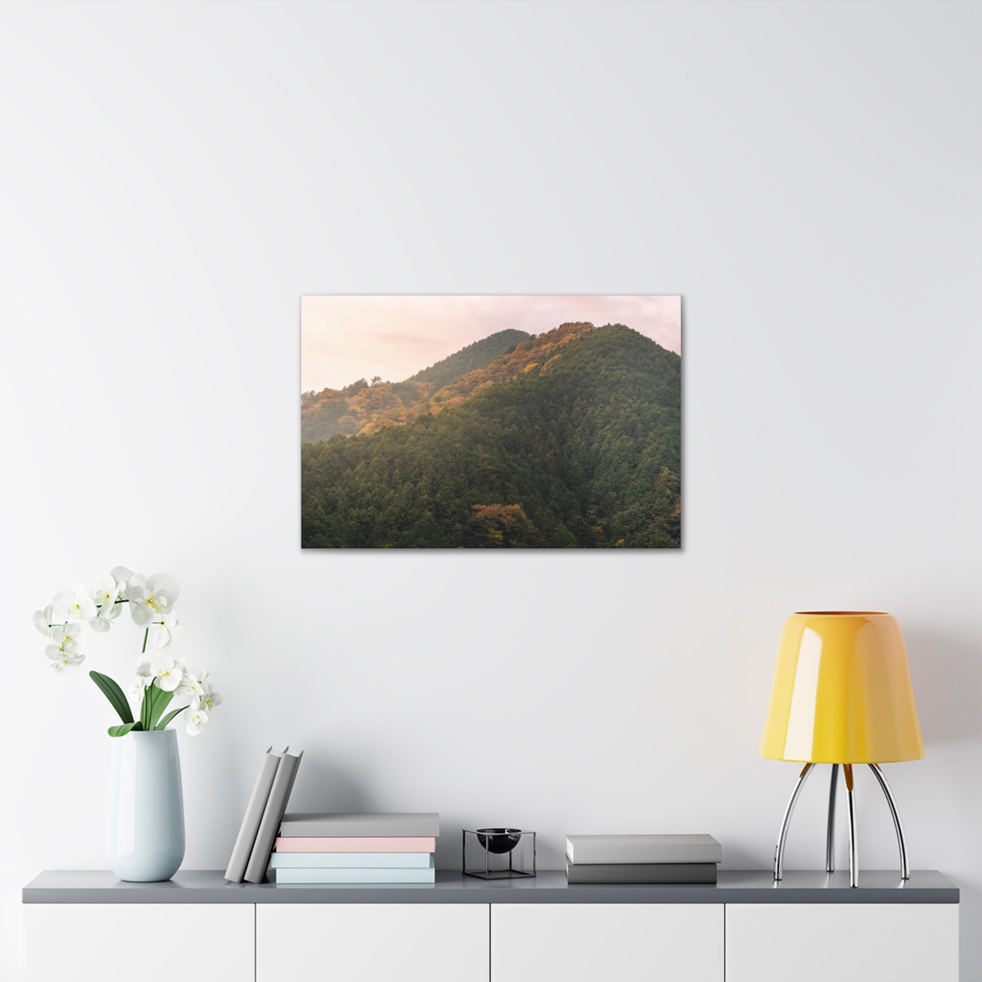 Beautiful Golden MountainsNature Wilderness Photography Canvas Wall Art for Home Decor Ready-to-Hang-Express Your Love Gifts