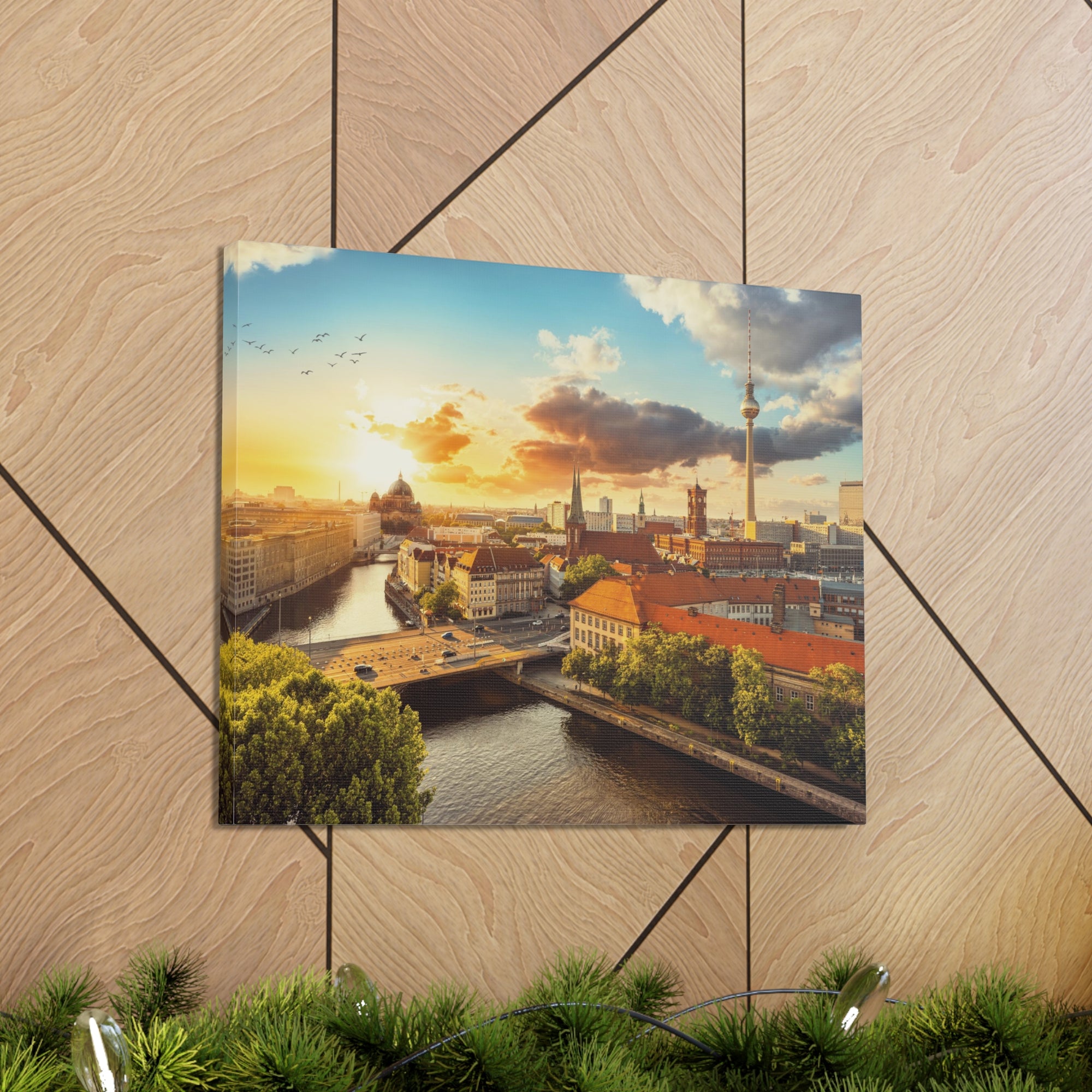 Berlin Daytime Skyline Canvas Artwork High-Quality Breathtaking Stunning Cityscape for Home Decor Ready to Hang-Express Your Love Gifts