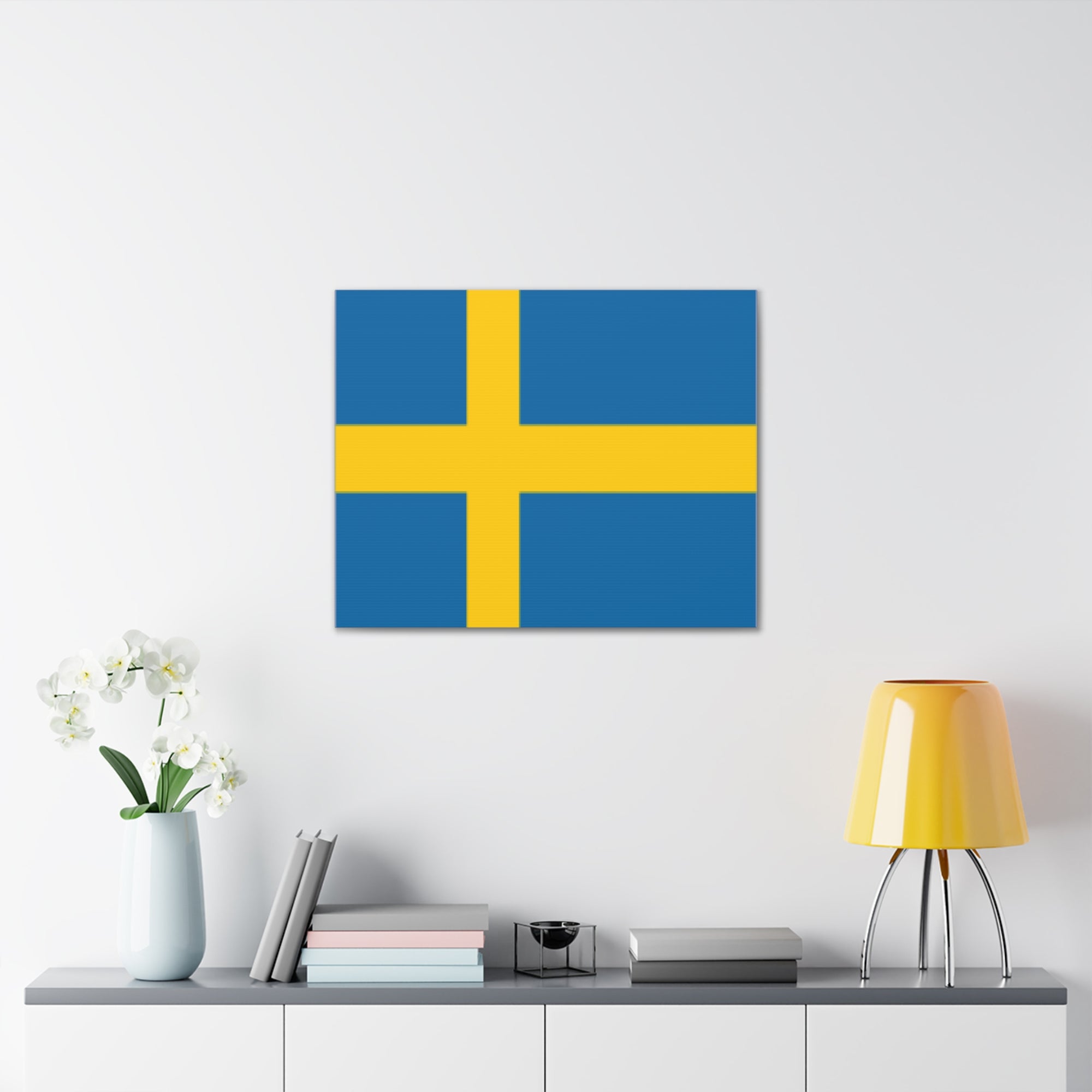 Sweden Country Flag Canvas Vibrant Wall Art Unframed Home Decor-Express Your Love Gifts