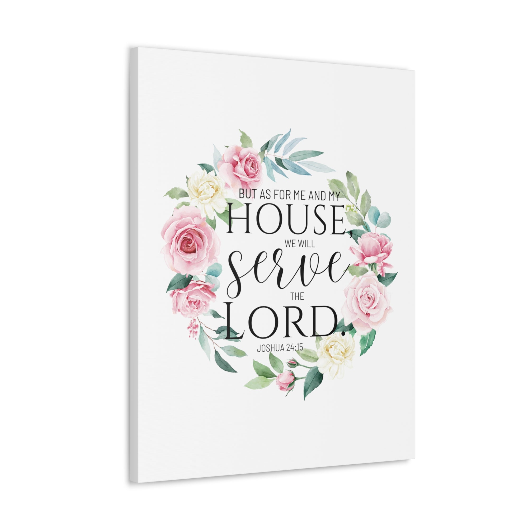 Scripture Walls Joshua 24:15 Serve The Lord Bible Verse Canvas Christian Wall Art Ready to Hang Unframed-Express Your Love Gifts