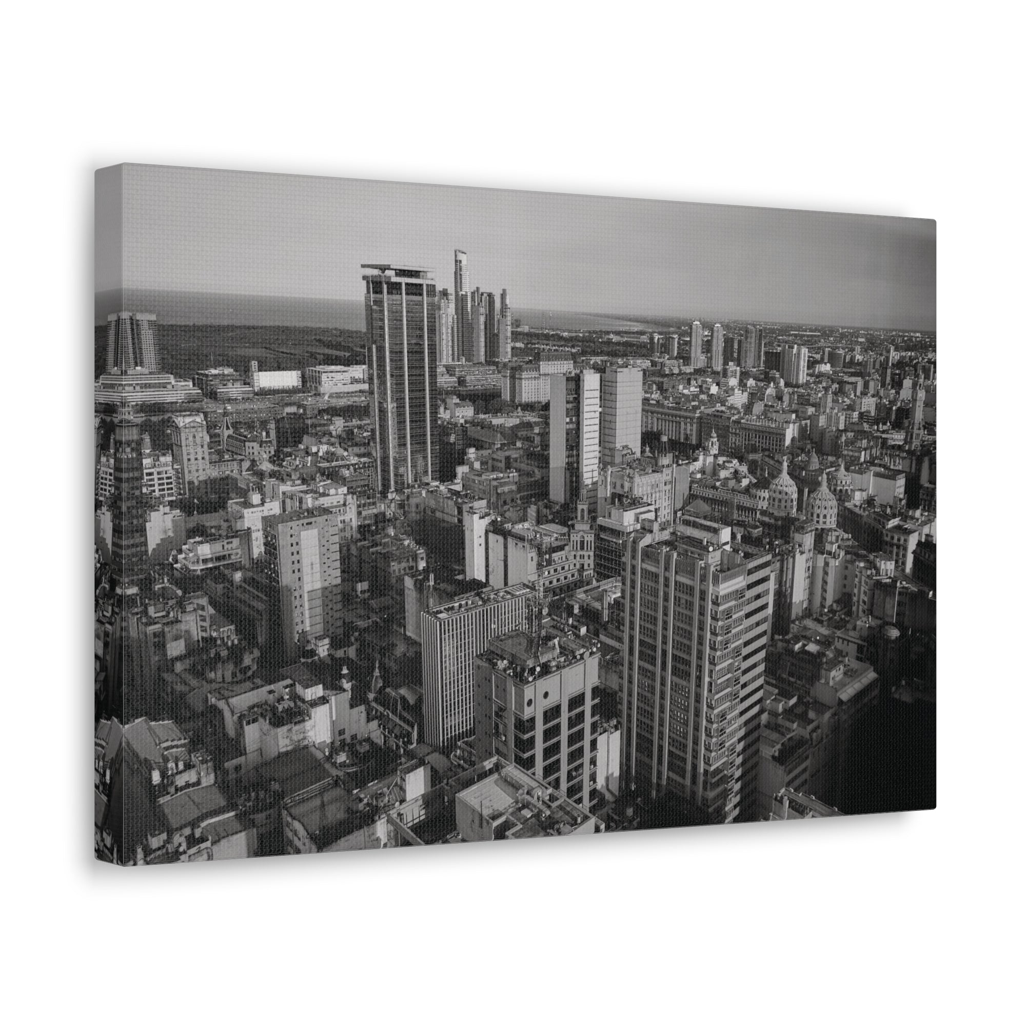 Buenos Aires Black And White Skyline Canvas Artwork High-Quality Breathtaking Stunning Cityscape for Home Decor Ready to Hang-Express Your Love Gifts