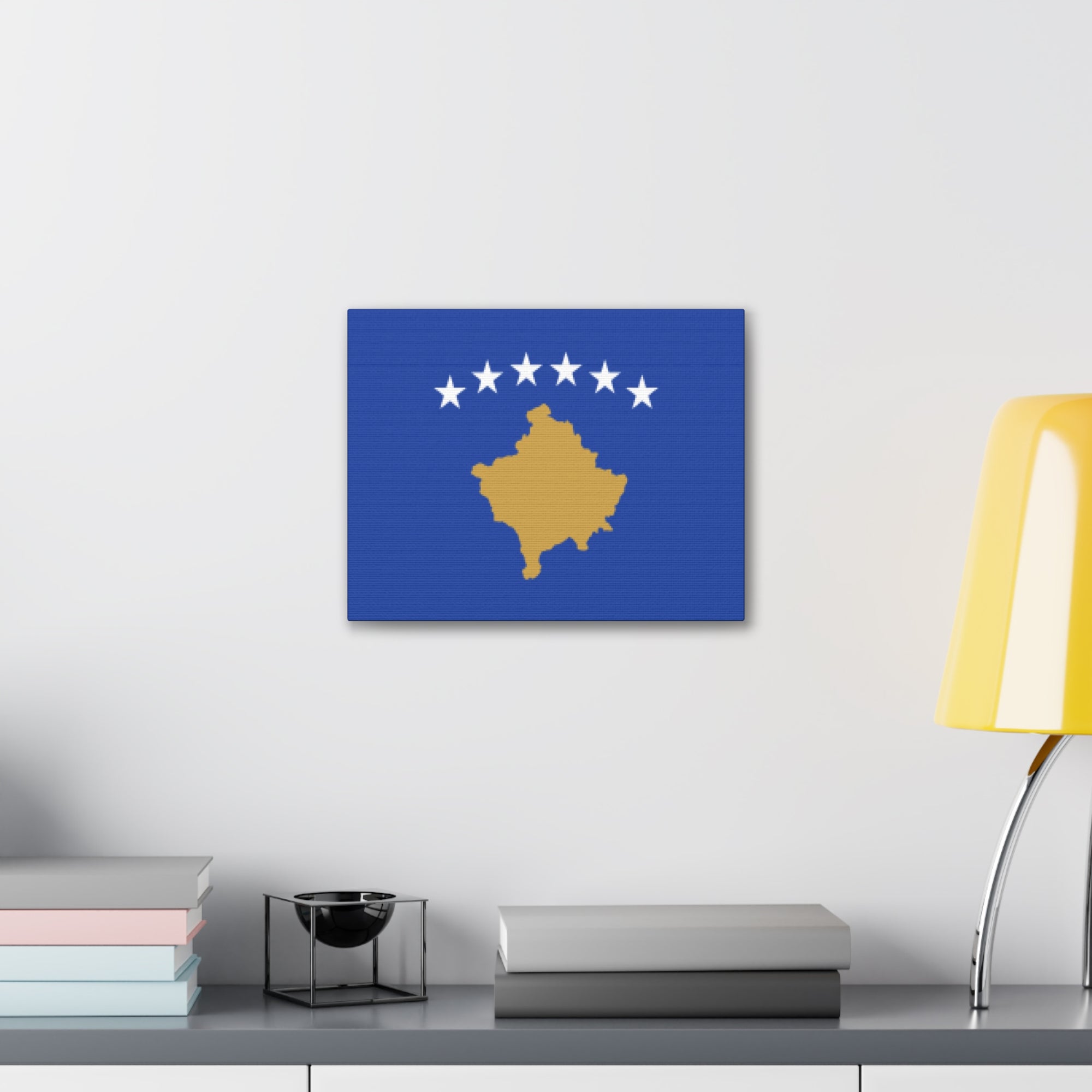 Kosovo Country Flag Canvas Vibrant Wall Art Unframed Home Decor-Express Your Love Gifts