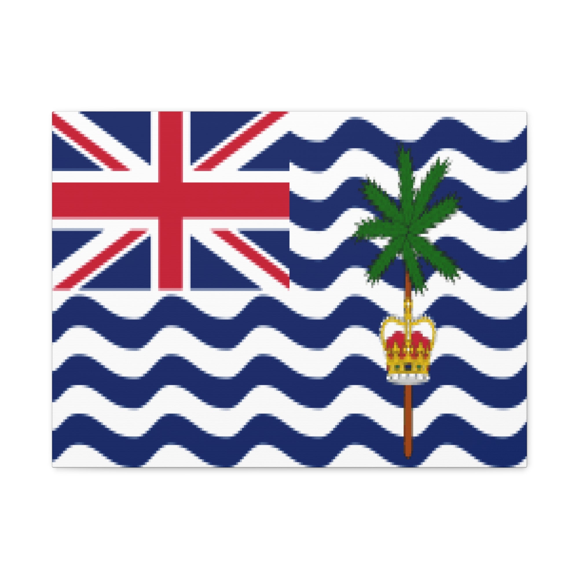 British Indian Ocean Territory Country Flag Canvas Vibrant Wall Art Unframed Home Decor-Express Your Love Gifts