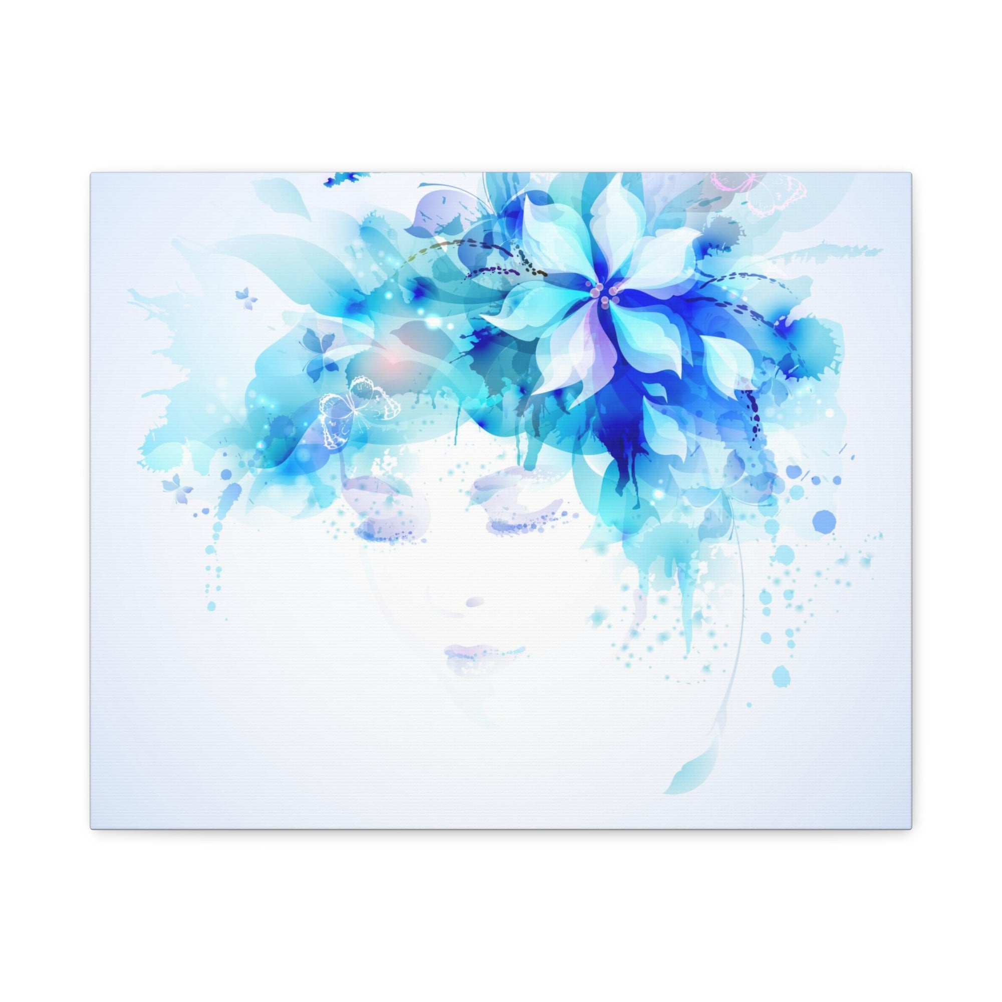 Beautiful Women With Abstract Elements And Butterflies Flower Canvas Wall Art for Home Decor Ready-to-Hang-Express Your Love Gifts