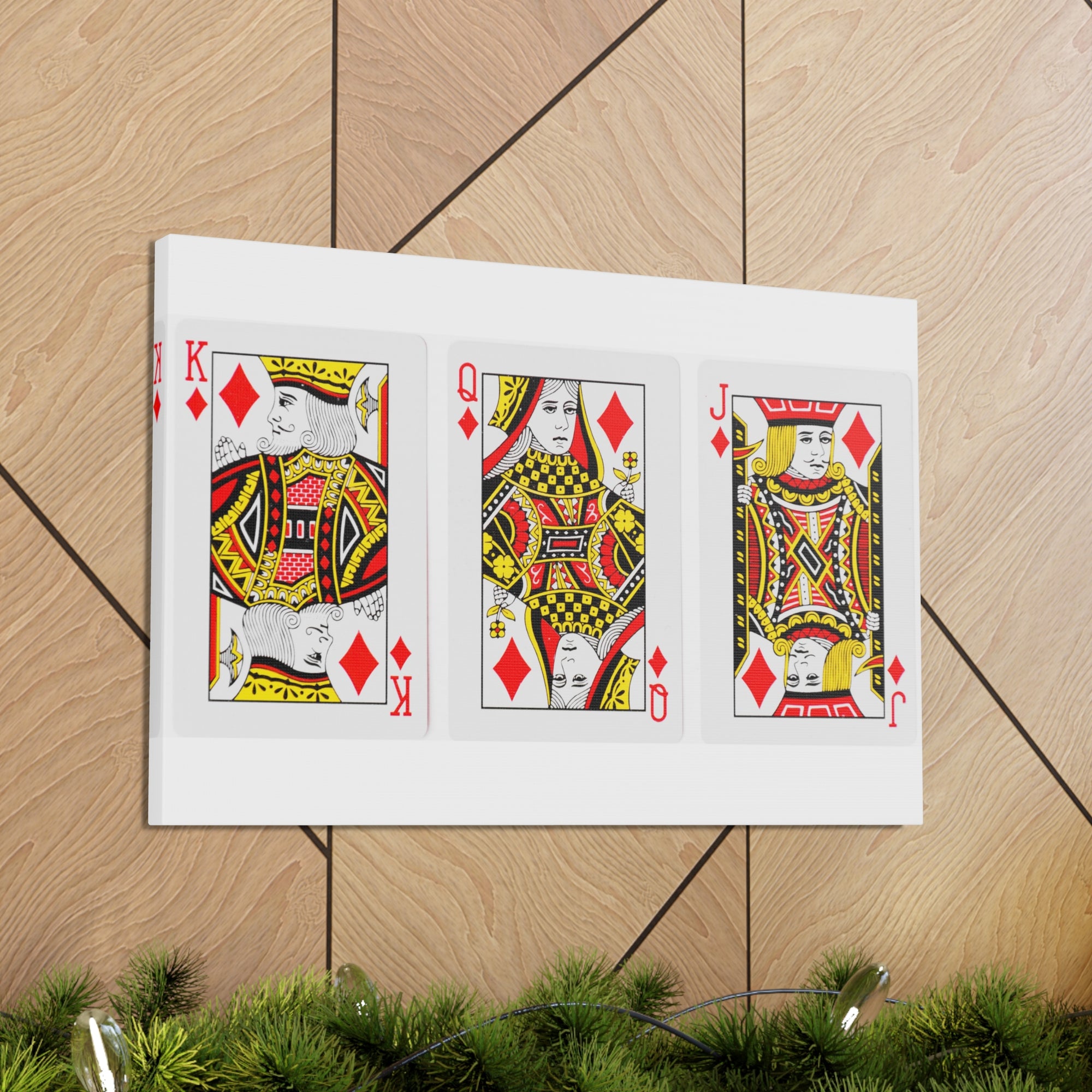 Diamonds Playing Cards Full Deck Playing Card Canvas Wall Art for Home Decor Ready-to-Hang-Express Your Love Gifts