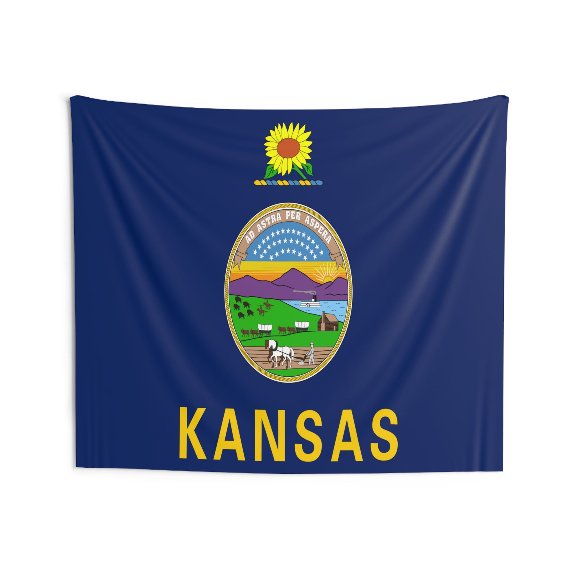 Kansas State Flag Wall Hanging Tapestry-Express Your Love Gifts