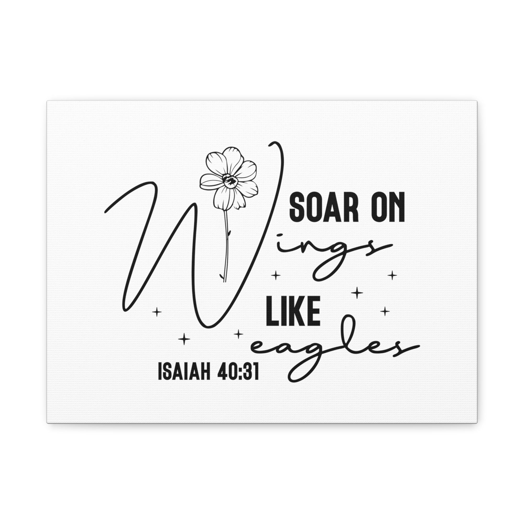 Scripture Walls Isaiah 40:31 Soar on Wings Bible Verse Canvas Christian Wall Art Ready to Hang Unframed-Express Your Love Gifts