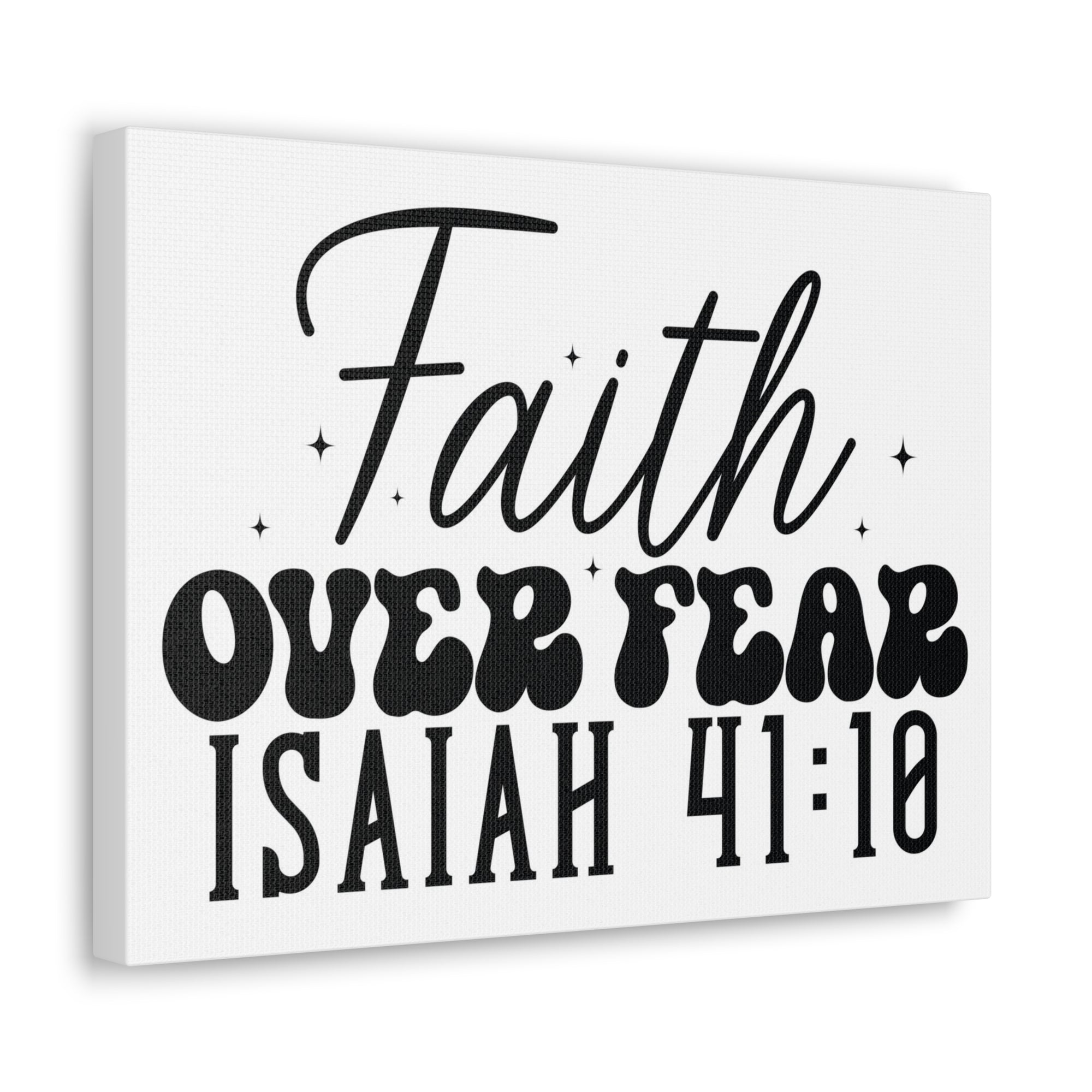 Scripture Walls Isaiah 41:10 Faith Over Fear Bible Verse Canvas Christian Wall Art Ready to Hang Unframed-Express Your Love Gifts