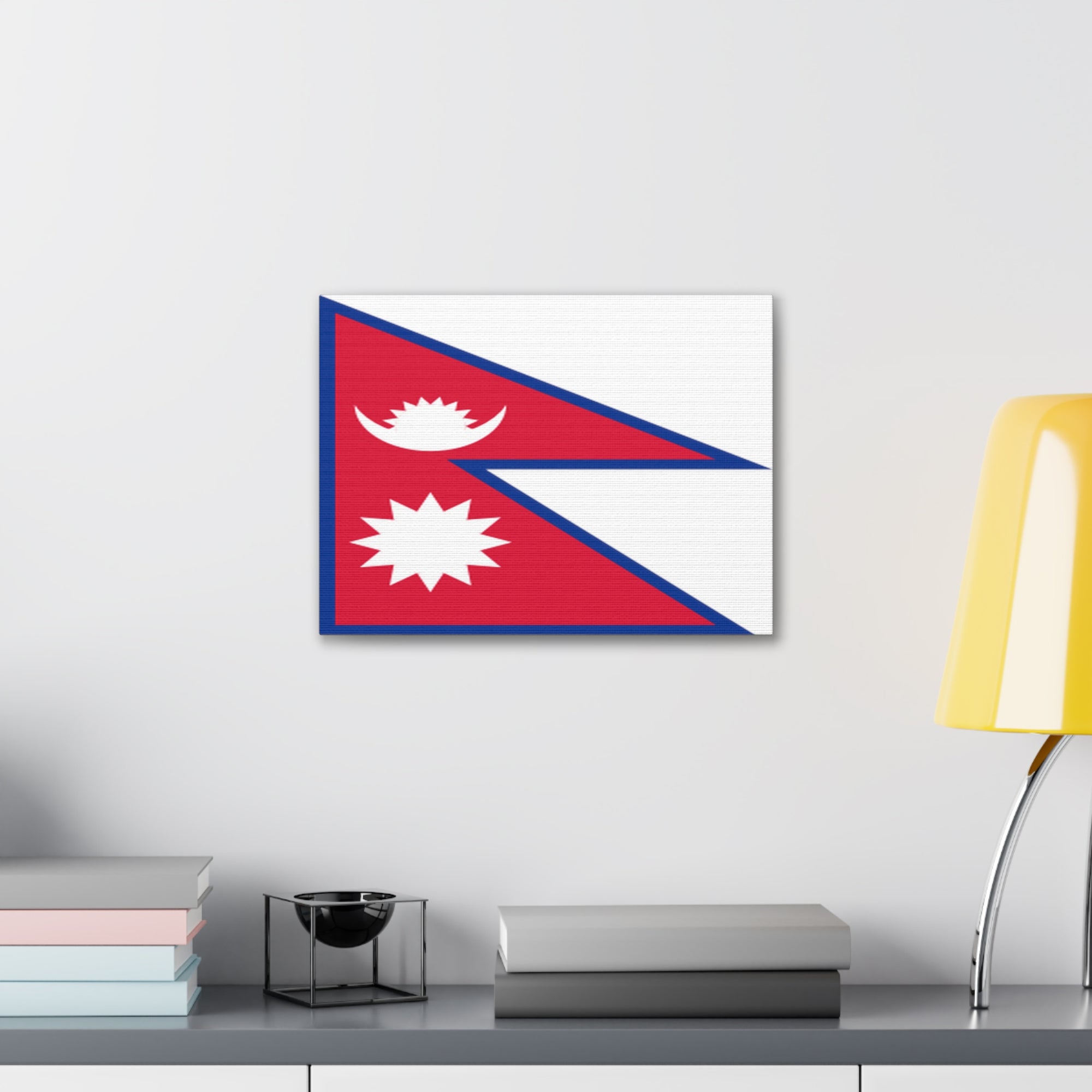 Nepal Country Flag Canvas Vibrant Wall Art Unframed Home Decor-Express Your Love Gifts