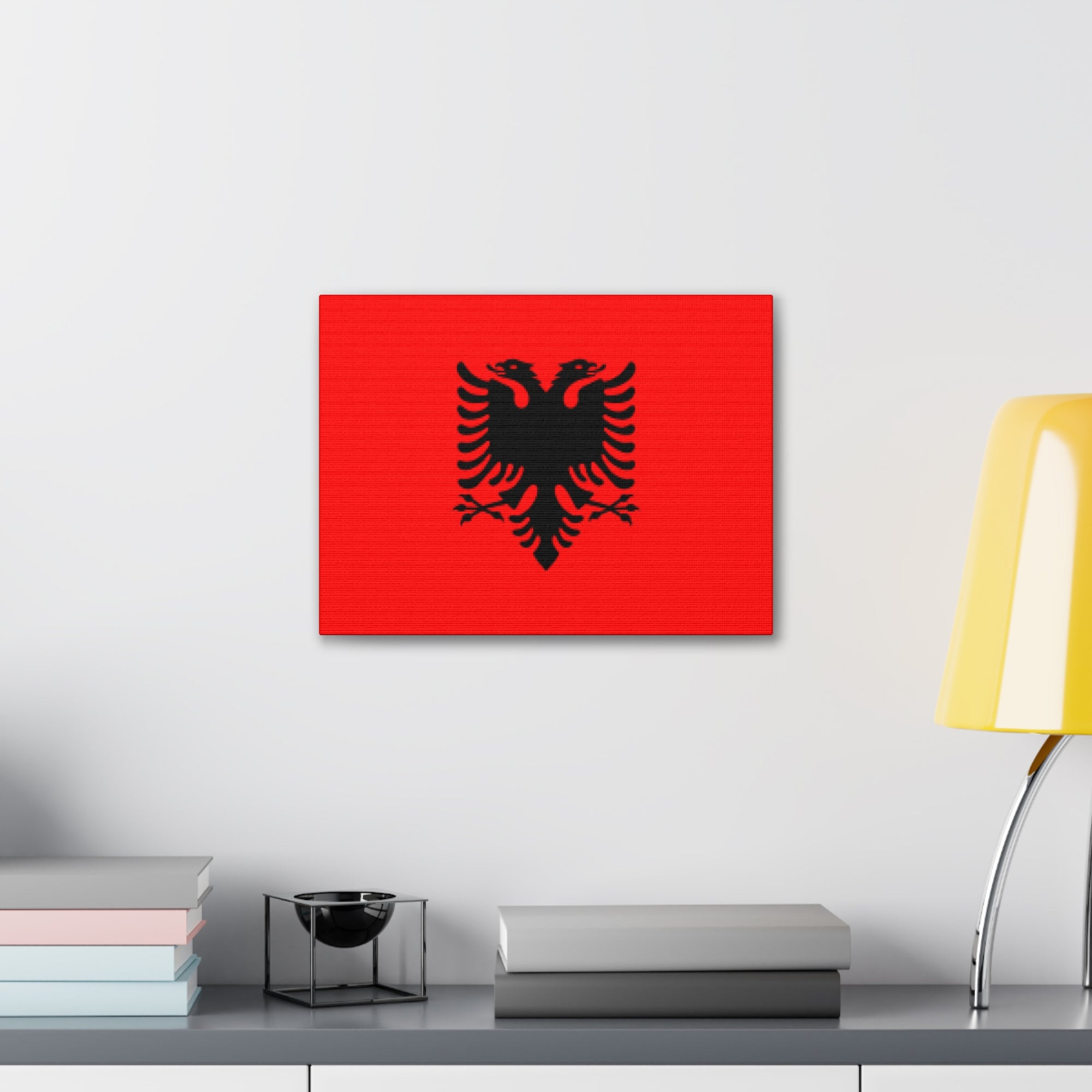 Albania Country Flag Canvas Vibrant Wall Art Unframed Home Decor-Express Your Love Gifts