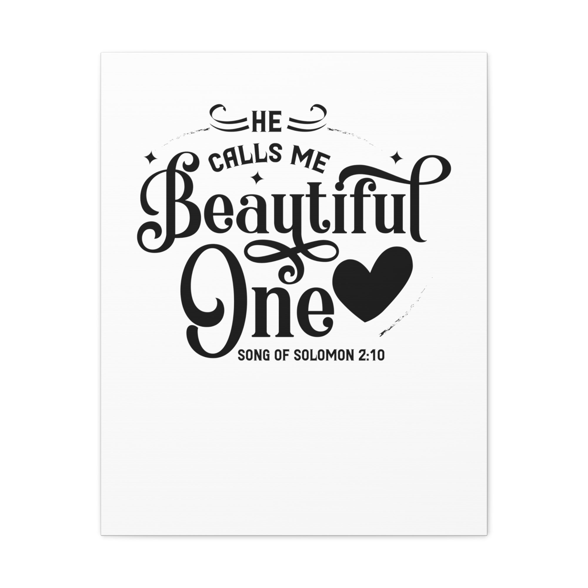 Scripture Walls Song of Solomon 2:10 Beautiful One Bible Verse Canvas Christian Wall Art Ready to Hang Unframed-Express Your Love Gifts