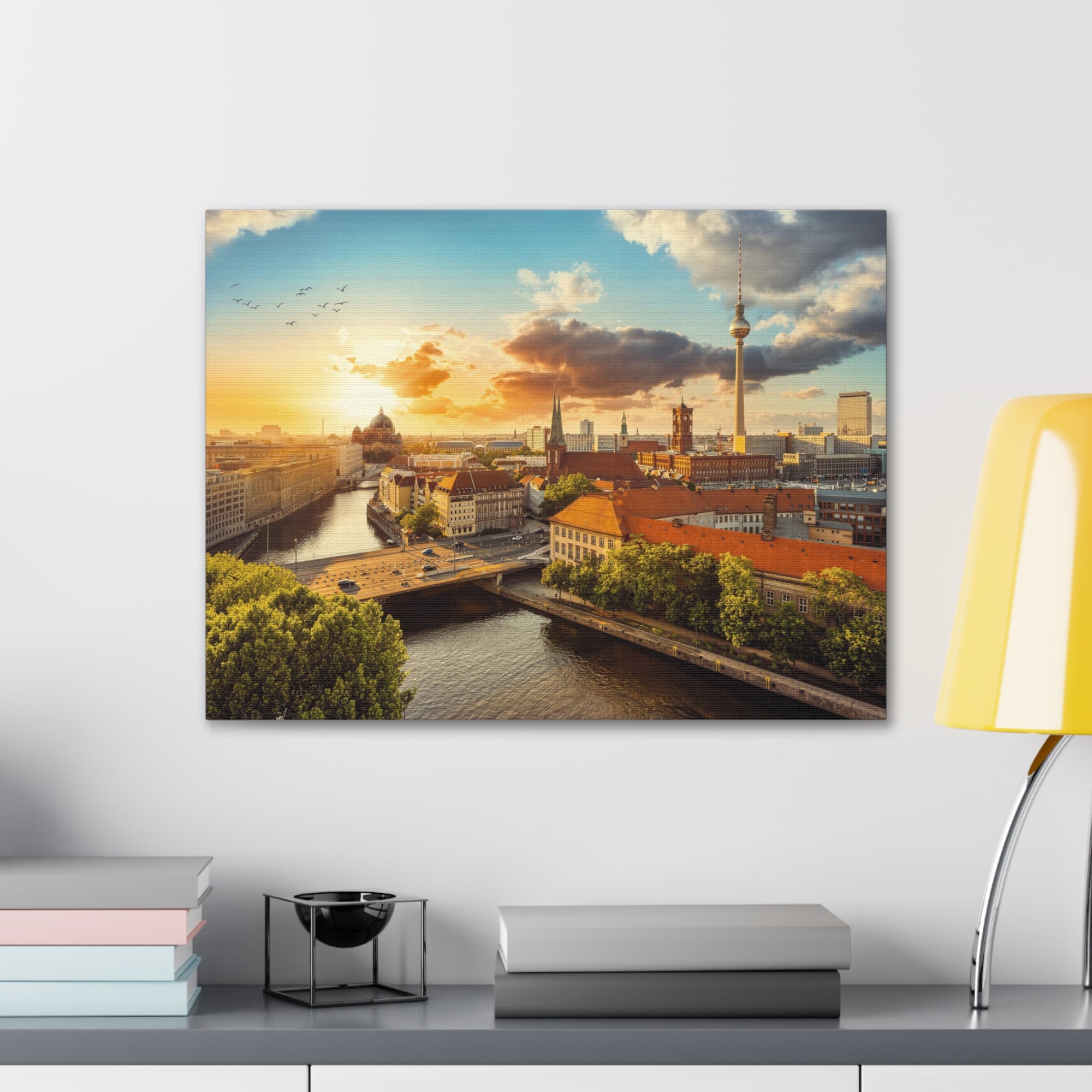 Berlin Daytime Skyline Canvas Artwork High-Quality Breathtaking Stunning Cityscape for Home Decor Ready to Hang-Express Your Love Gifts