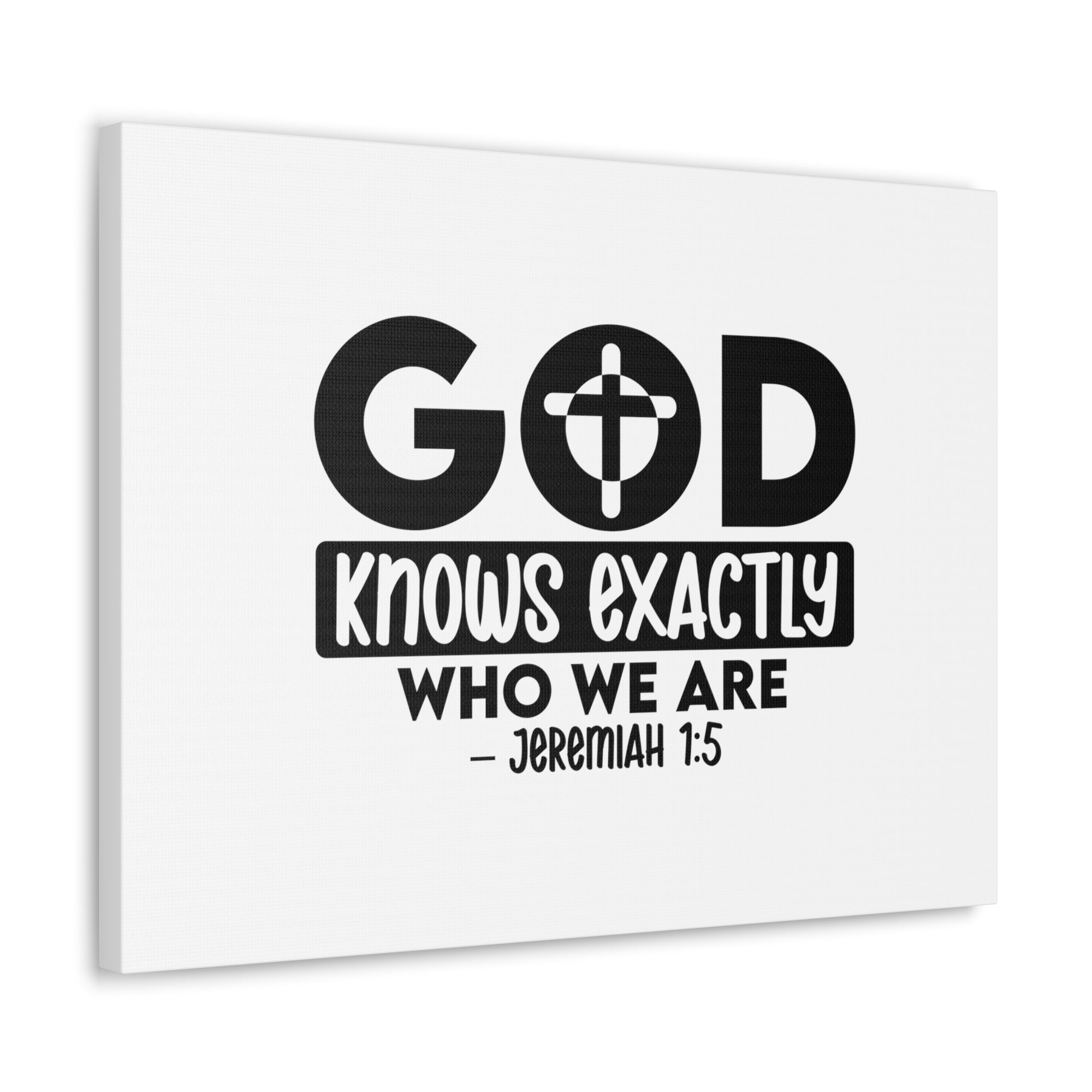 Scripture Walls Jeremiah 1:5 God Knows Exactly Bible Verse Canvas Christian Wall Art Ready to Hang Unframed-Express Your Love Gifts