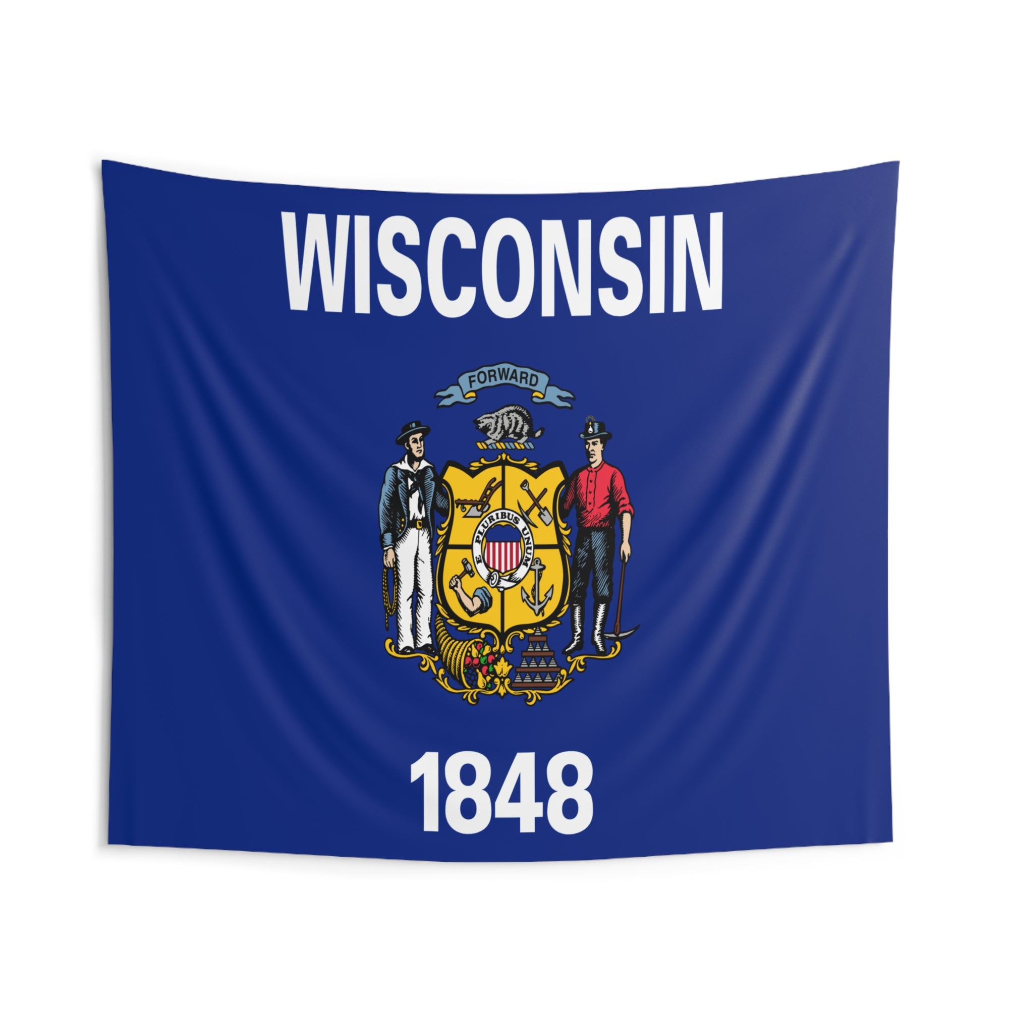 Wisconsin State Flag Wall Hanging Tapestry-Express Your Love Gifts