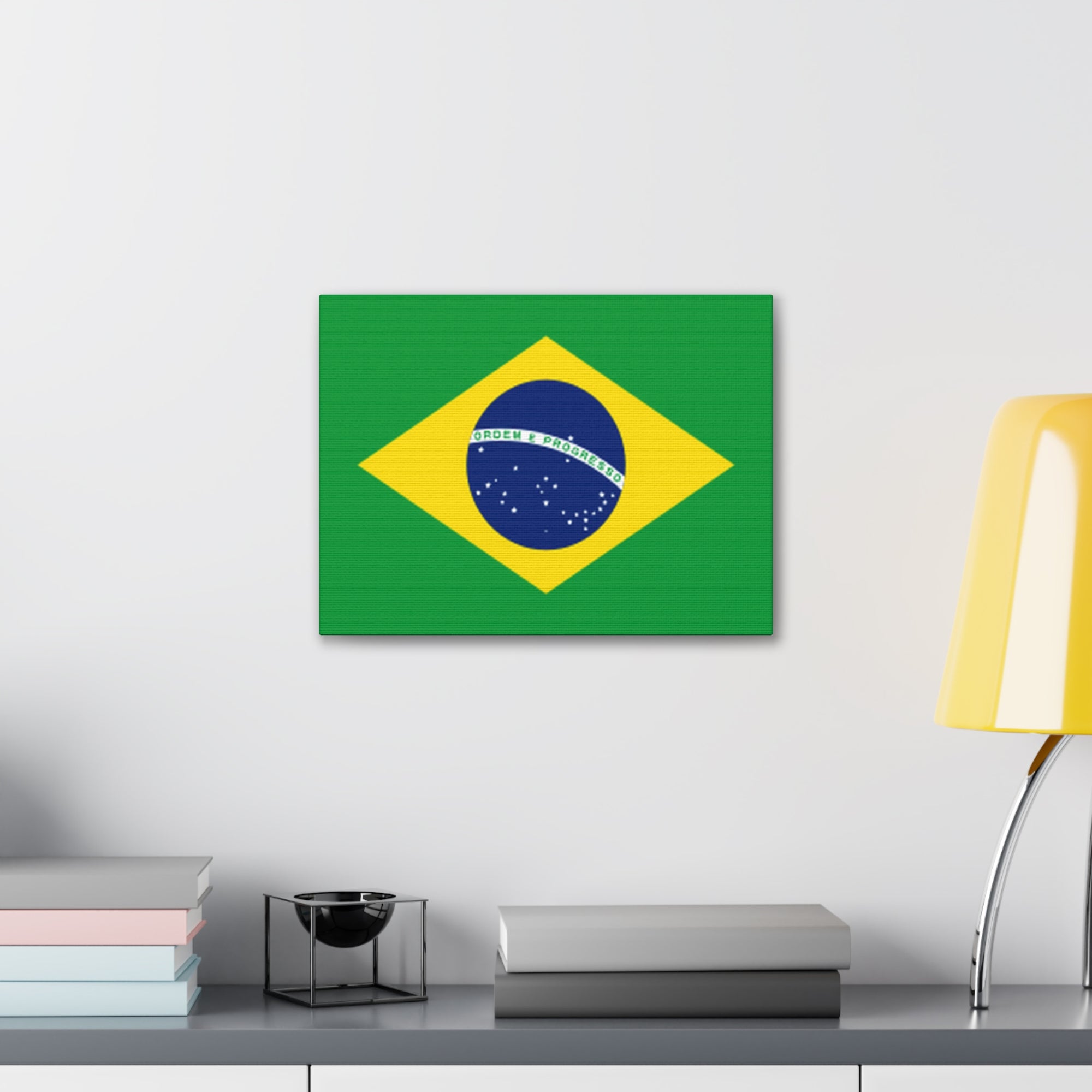 Brazil Country Flag Canvas Vibrant Wall Art Unframed Home Decor-Express Your Love Gifts