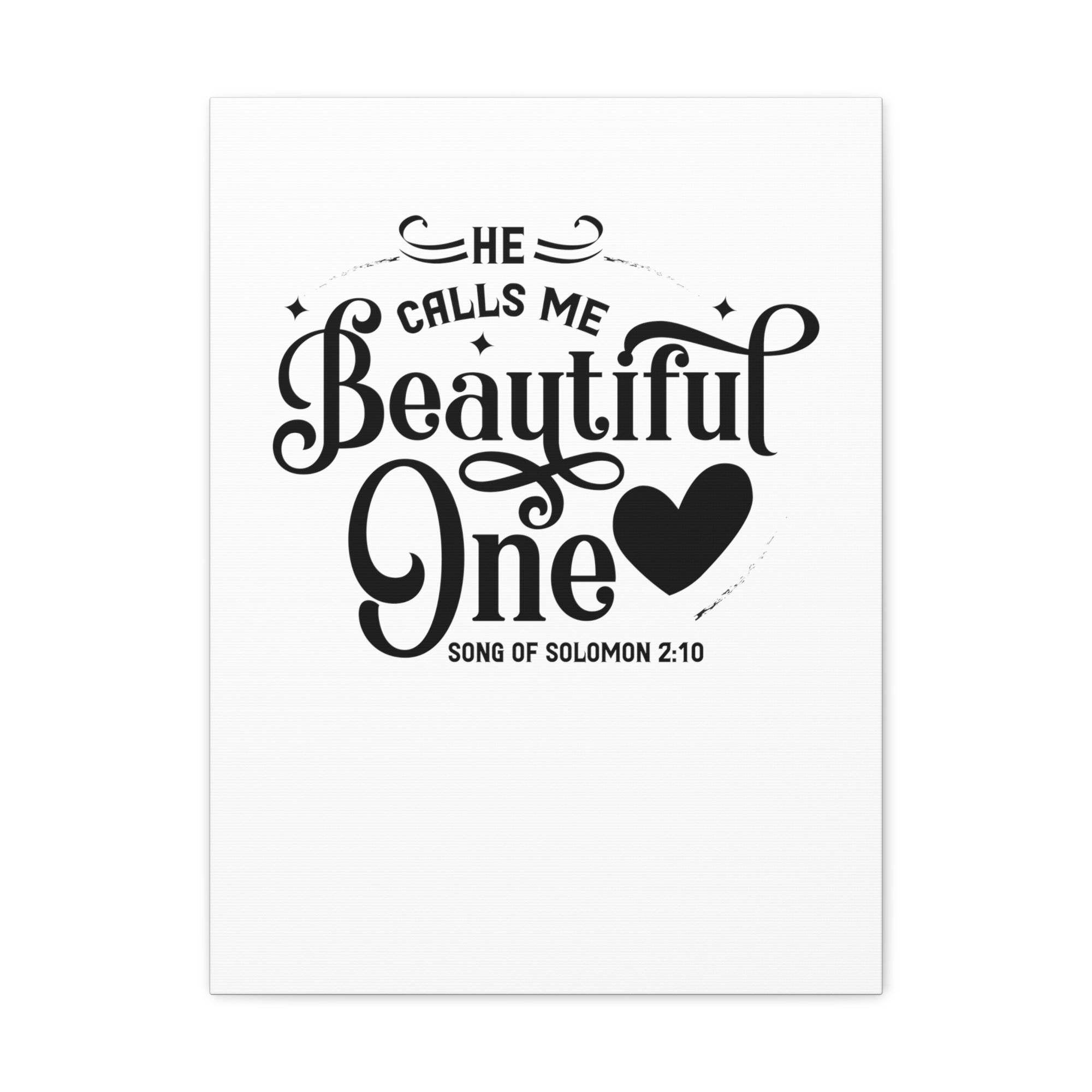 Scripture Walls Song of Solomon 2:10 Beautiful One Bible Verse Canvas Christian Wall Art Ready to Hang Unframed-Express Your Love Gifts