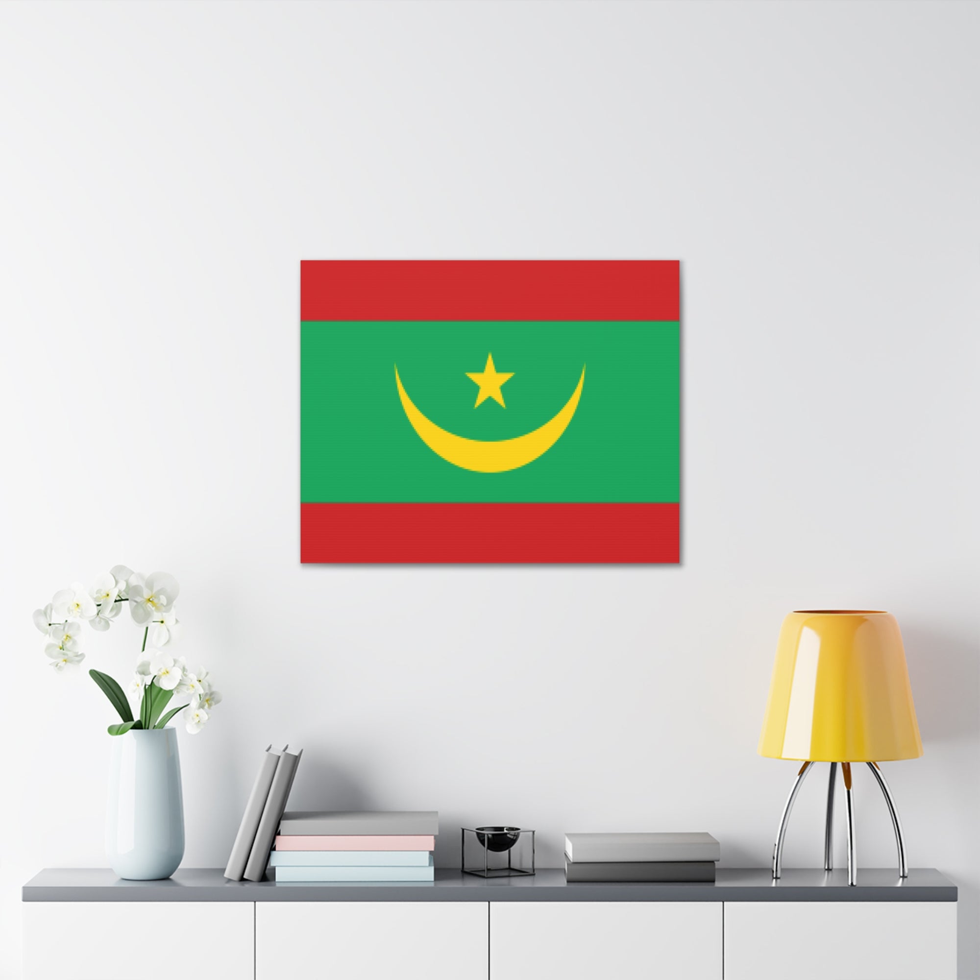 Mauritania Country Flag Canvas Vibrant Wall Art Unframed Home Decor-Express Your Love Gifts