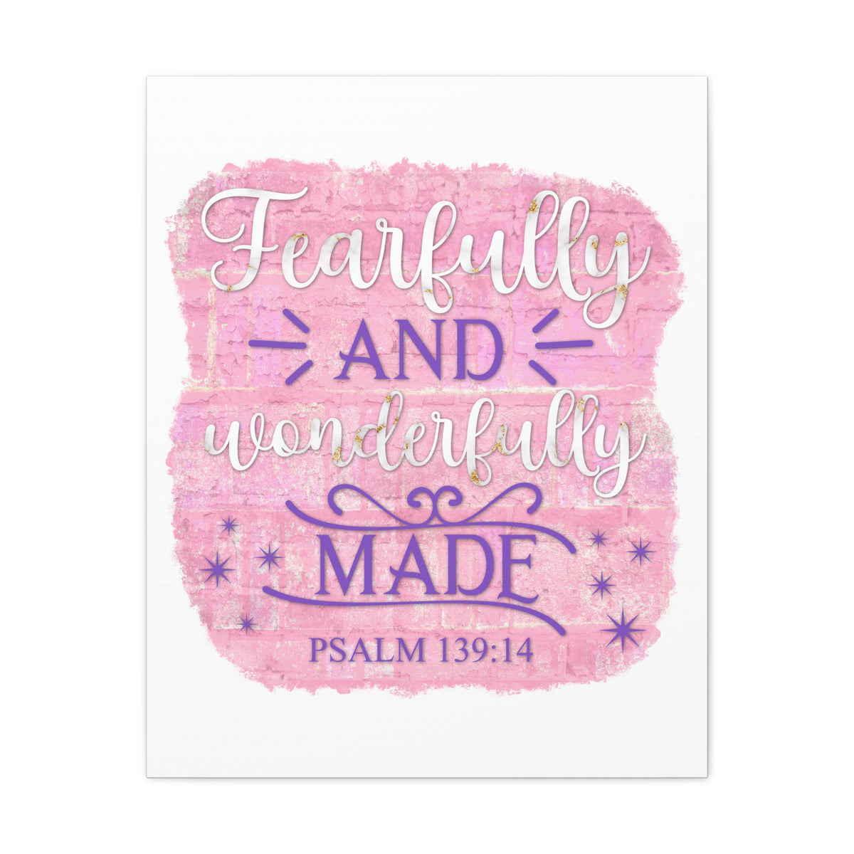 Scripture Walls Psalm 139:14 Fearfully and Wonderfully Made Bible Verse Canvas Christian Wall Art Ready to Hang Unframed-Express Your Love Gifts